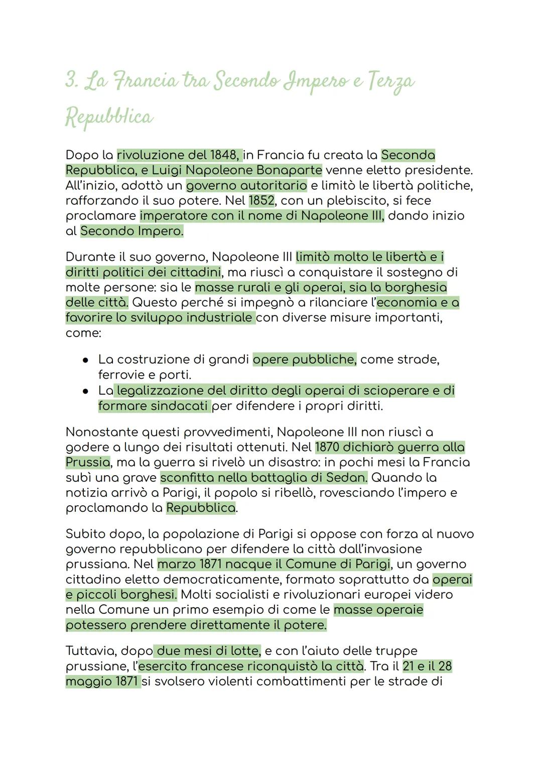 La seconda metà dell'ottocento
in Europa e Stati Uniti
1. L'Inghilterra nell'età vittoriana
Nel 1837, in Inghilterra sali al trono la regina