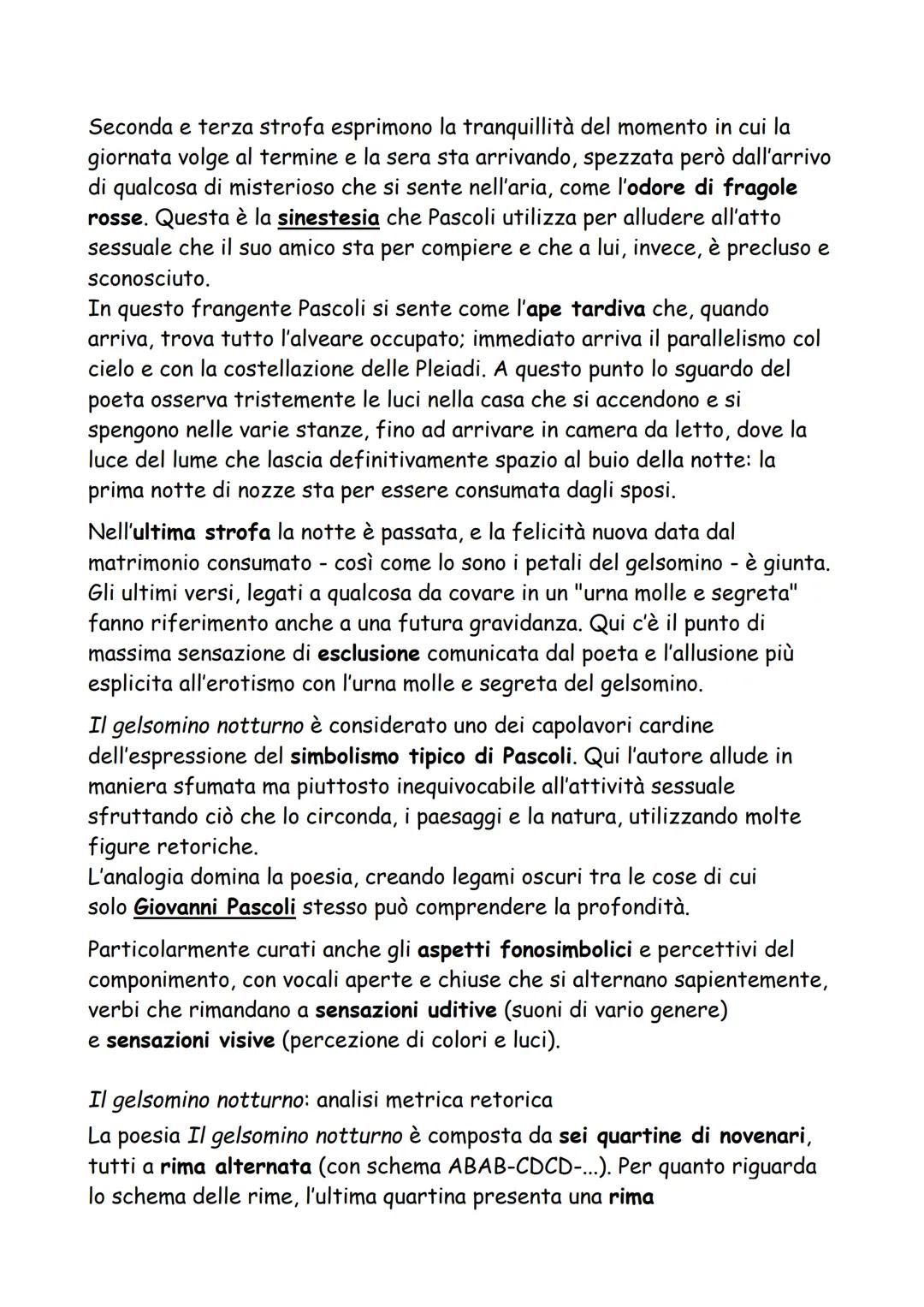Il gelsomino notturno è una poesia scritta da Giovanni Pascoli nel 1903 in
occasione delle nozze di un amico, Gabriele Brignati.
Inserita ne