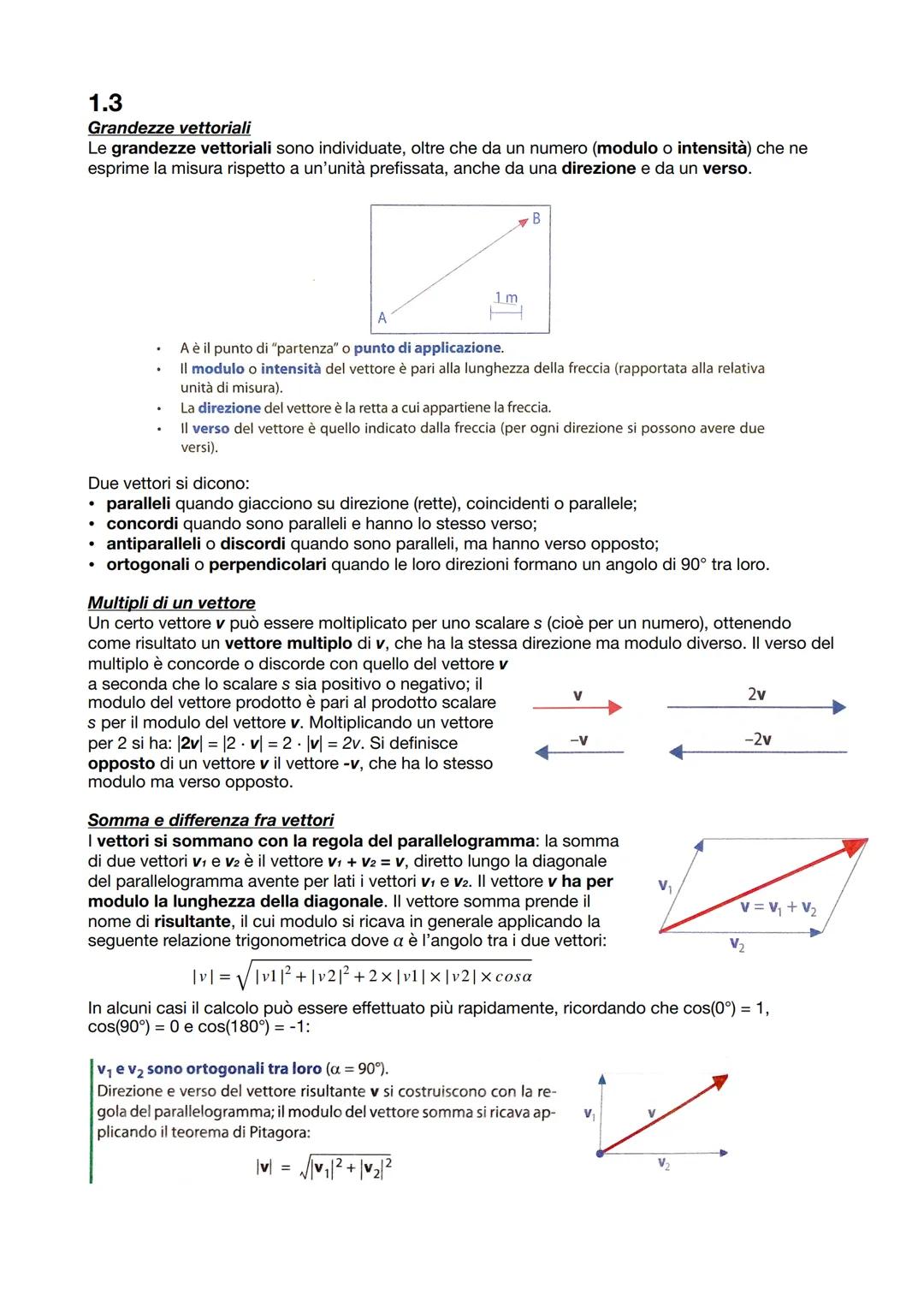 ⚡ FISICA ⚡ CAPITOLO 1: SCALARI E VETTORI
1.1
Grandezze scalari
Misurare una grandezza fisica significa fissare un'opportuna unità di misura