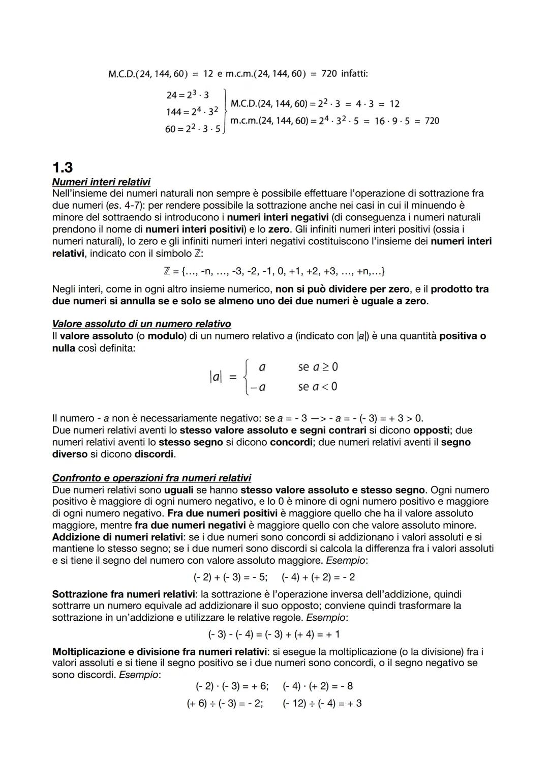 ## MATEMATICA CAPITOLO 1: INSIEMI, NUMERI E OPERAZIONI
1.1
Insiemi
Un insieme è una collezione di oggetti distinti, detti membri o elementi