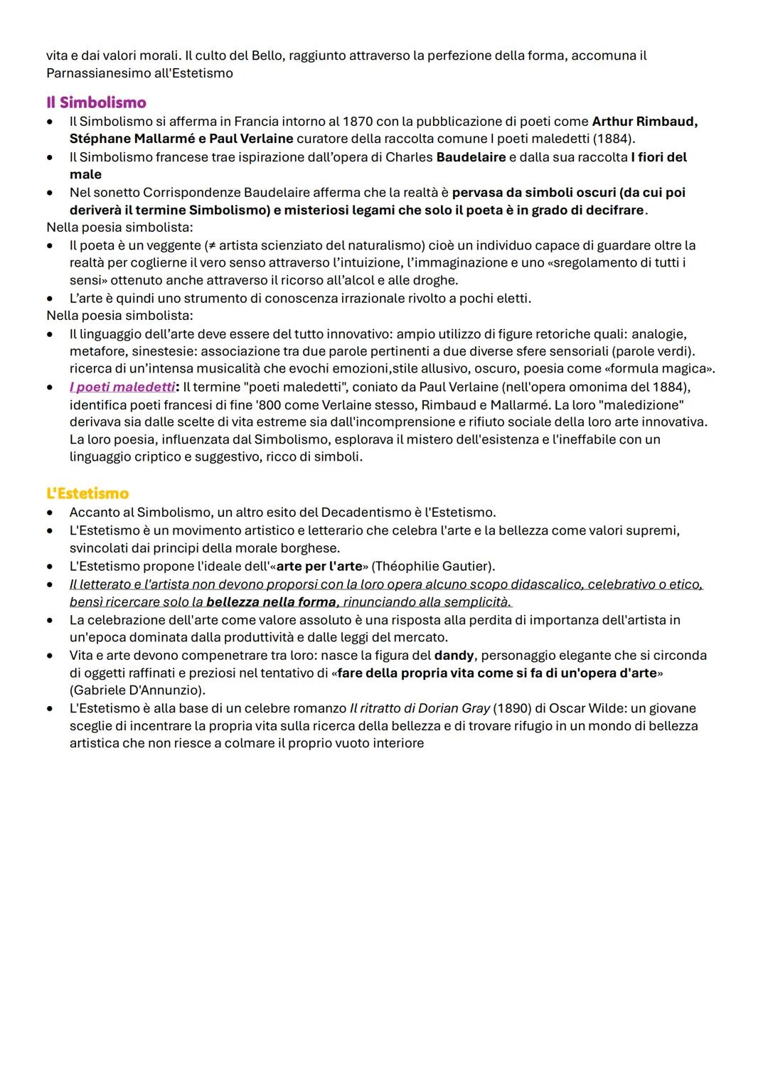 Il Decadentismo
Una nuova sensibilità
Il declino del Positivismo alla fine dell'Ottocento fu innescato dalla Grande Depressione (1873-1895),
