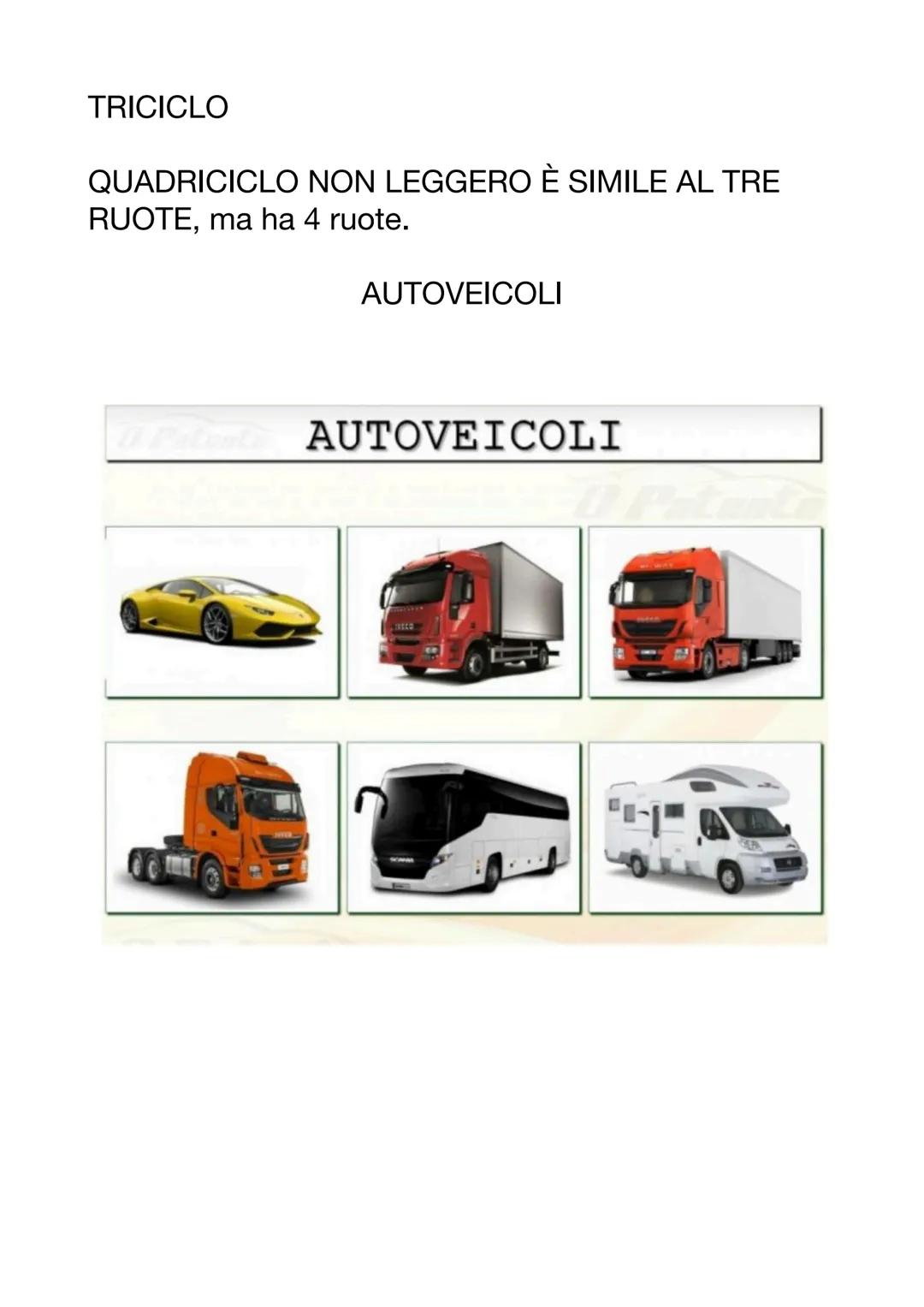 # VEICOLI SENZA MOTORI: QUADRICIPITI A
TRAZIONE ANIMALE
E VEICOLI SPINTI A BRACCIA VEICOLI CON MOTORE: SI DIVIDONO IN TRE
SOTTOCATEGORIE
1