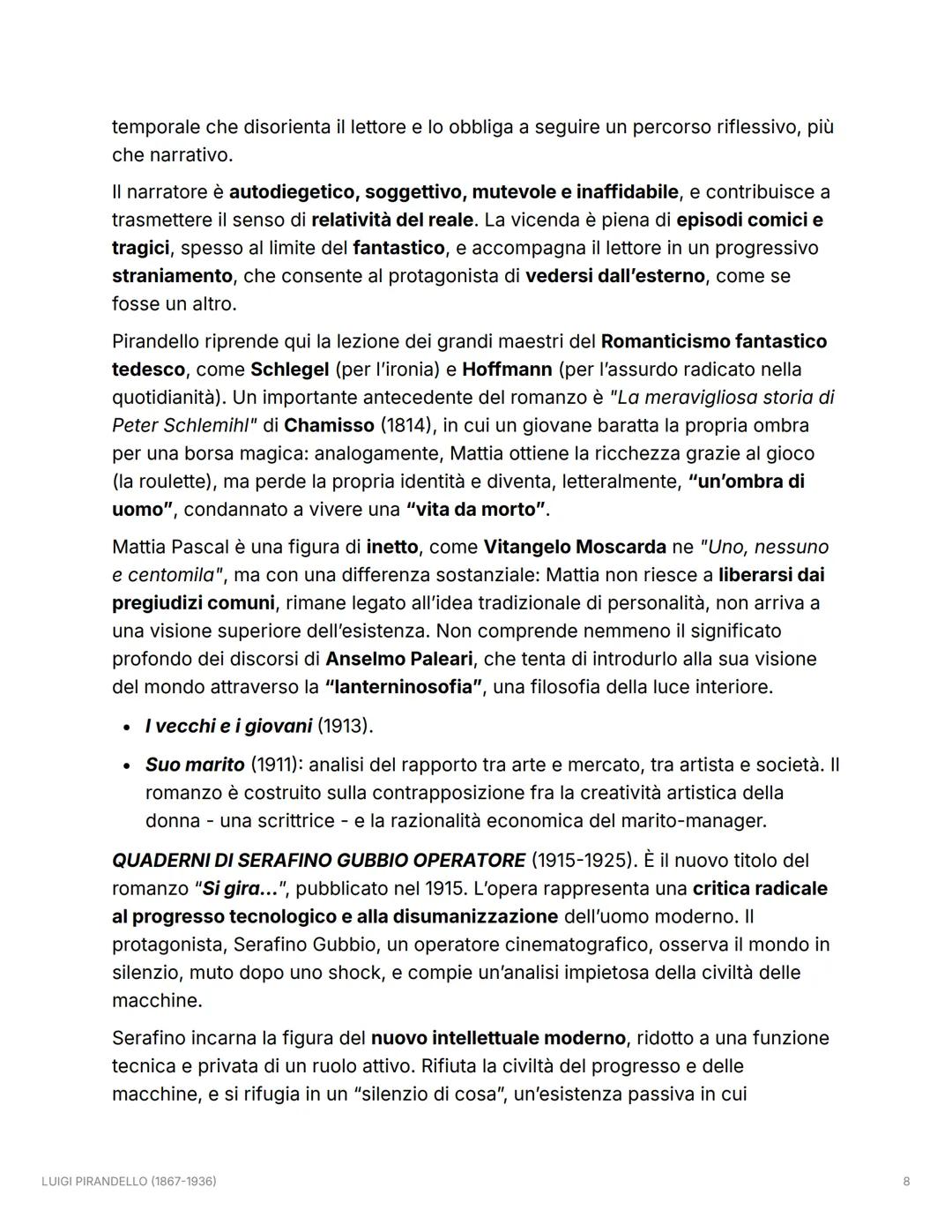 LUIGI PIRANDELLO (1867-1936)
LA VITA
Luigi Pirandello nacque a Girgenti (oggi Agrigento) nel 1867. La sua formazione fu
influenzata dagli am