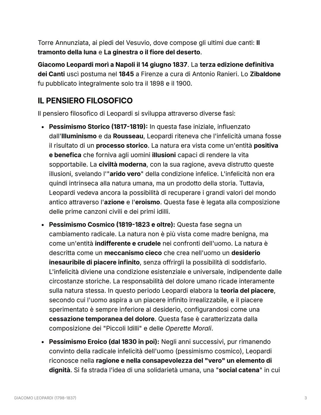 GIACOMO LEOPARDI (1798-
1837)
VITA
Giacomo Leopardi nacque a Recanati il 29 giugno 1798. Era il primogenito del
conte Monaldo e della marche