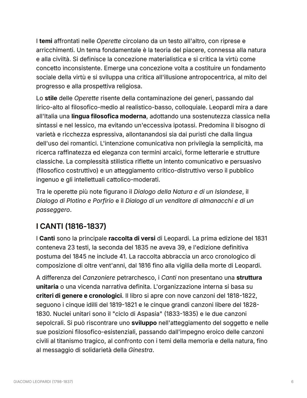 GIACOMO LEOPARDI (1798-
1837)
VITA
Giacomo Leopardi nacque a Recanati il 29 giugno 1798. Era il primogenito del
conte Monaldo e della marche