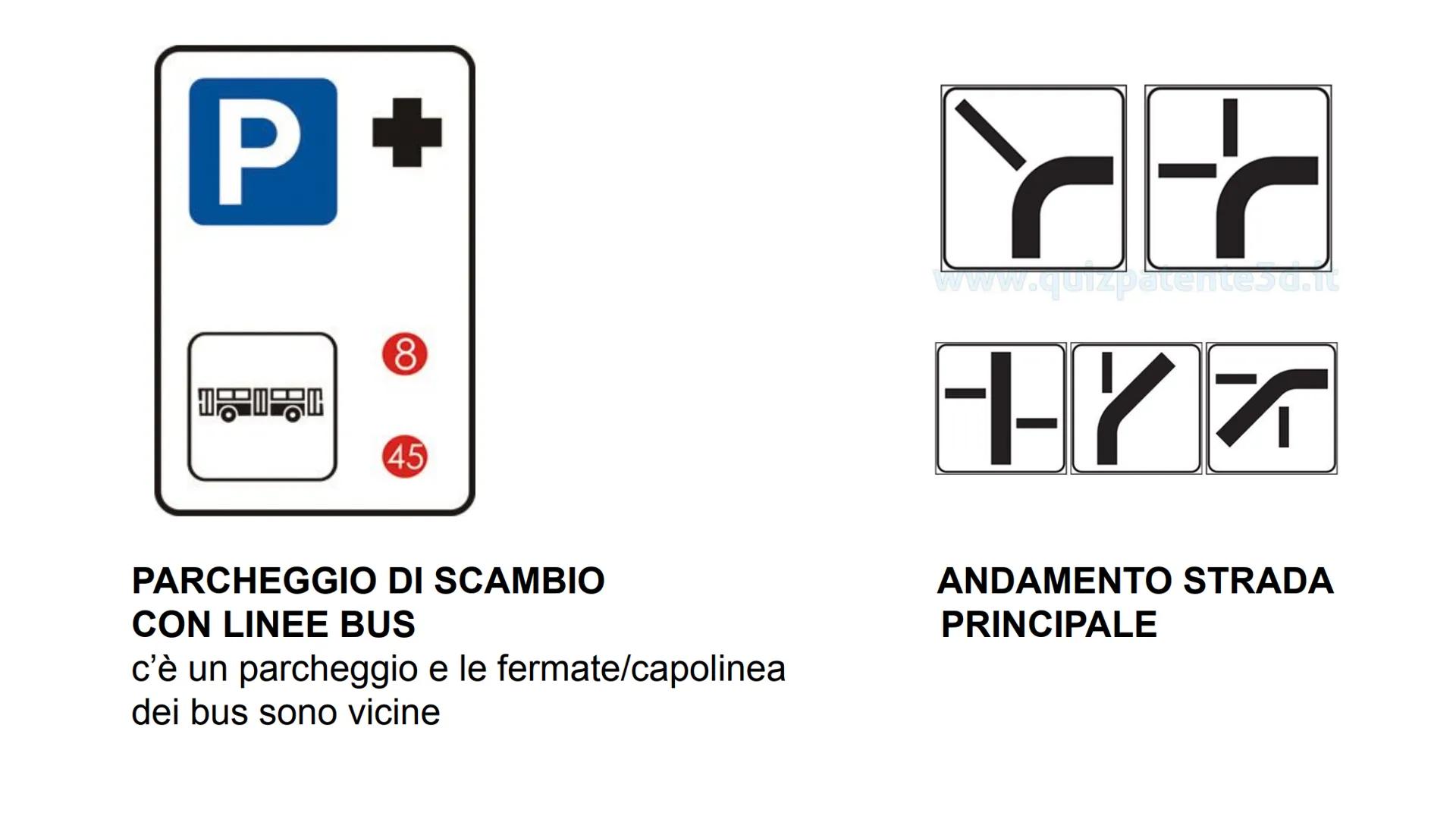 SEGNALI DI PRESCRIZIONE: OBBLIGO, DIVIETO E
PRECEDENZA
SEGNALI COMPLEMENTARI: curve, andamento strada e
corsie
Segnali simili: pag 83
Invers