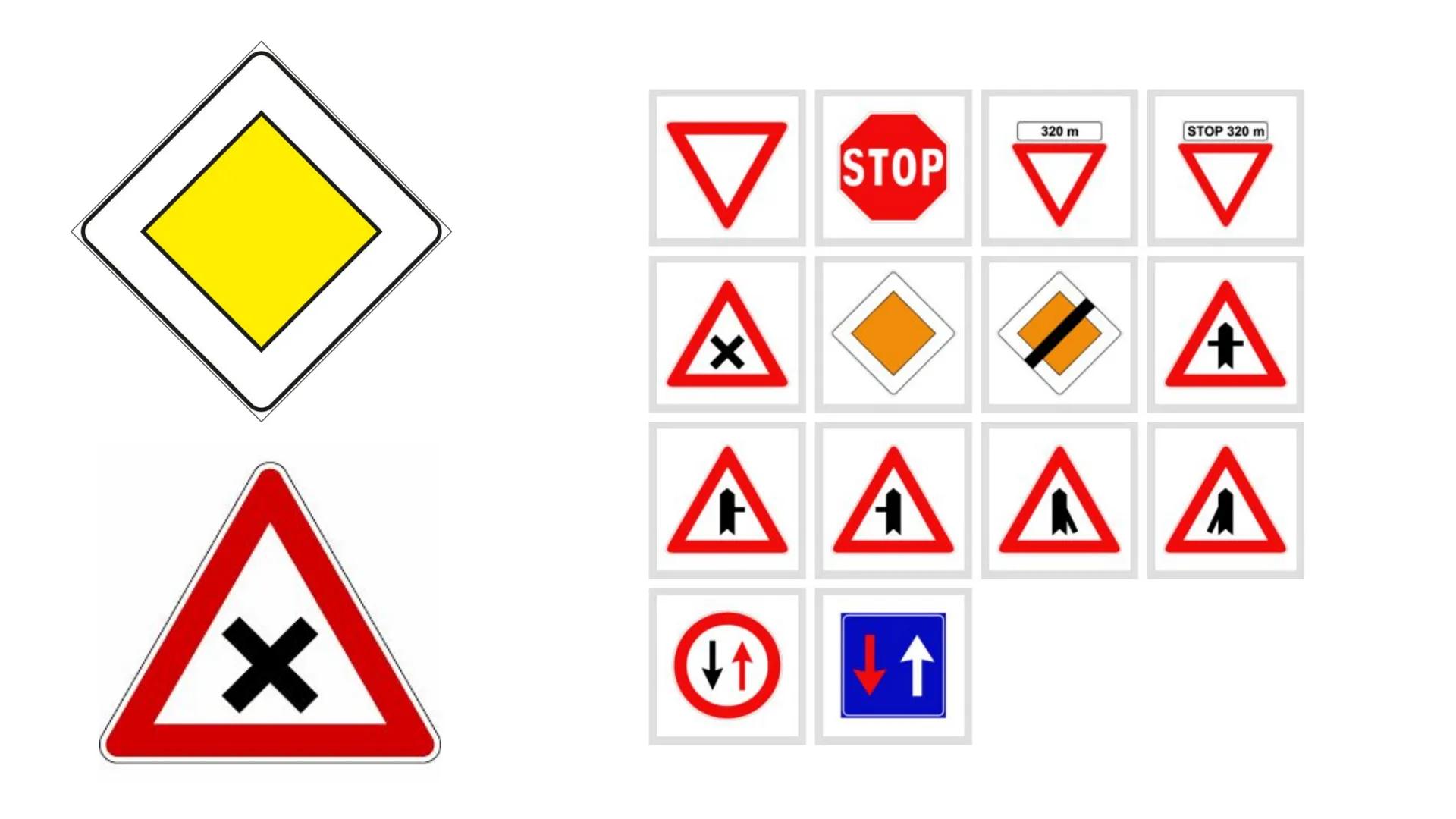 SEGNALI DI PRESCRIZIONE: OBBLIGO, DIVIETO E
PRECEDENZA
SEGNALI COMPLEMENTARI: curve, andamento strada e
corsie
Segnali simili: pag 83
Invers