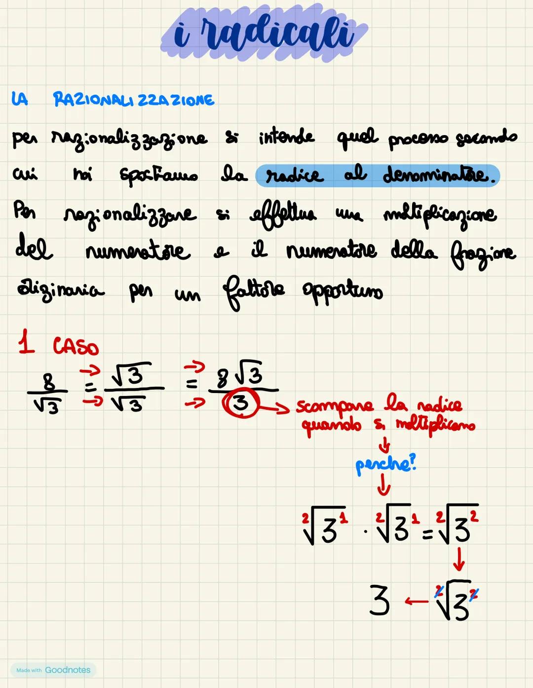 i radicali
COM'È FORMATO UN RADICALE?
h
√a
• RADICE • INDICE DI RADICE • RADICANDO
RICORDIAMO CHE...
QUANDO L'INDICE DI RADICE È 2, OMETTIAM