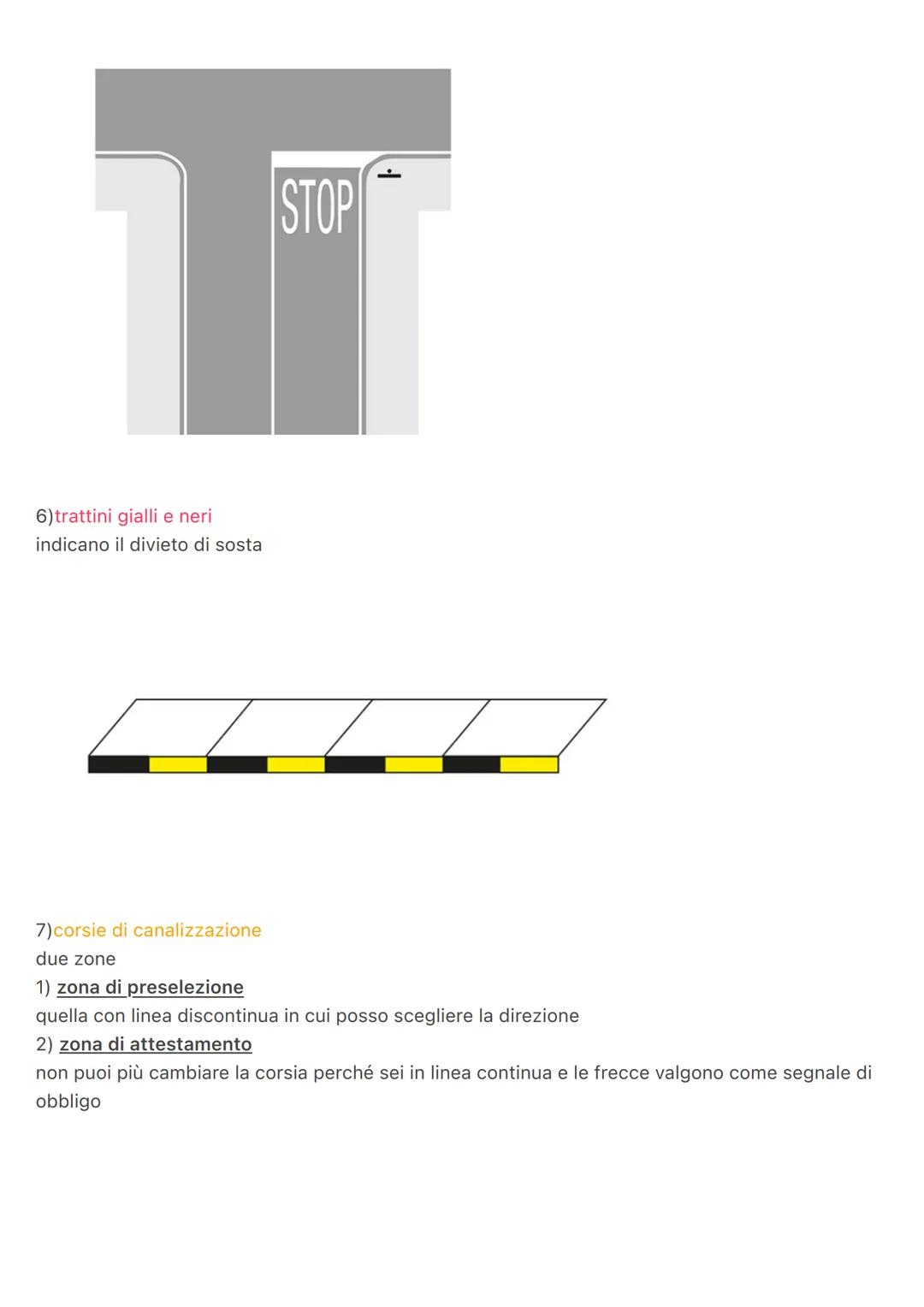 segnaletica orizzontale
iscrizioni regolamentari : scritte previste dal codice della strada (strisce)
per esempio la scritta dell'auto grill