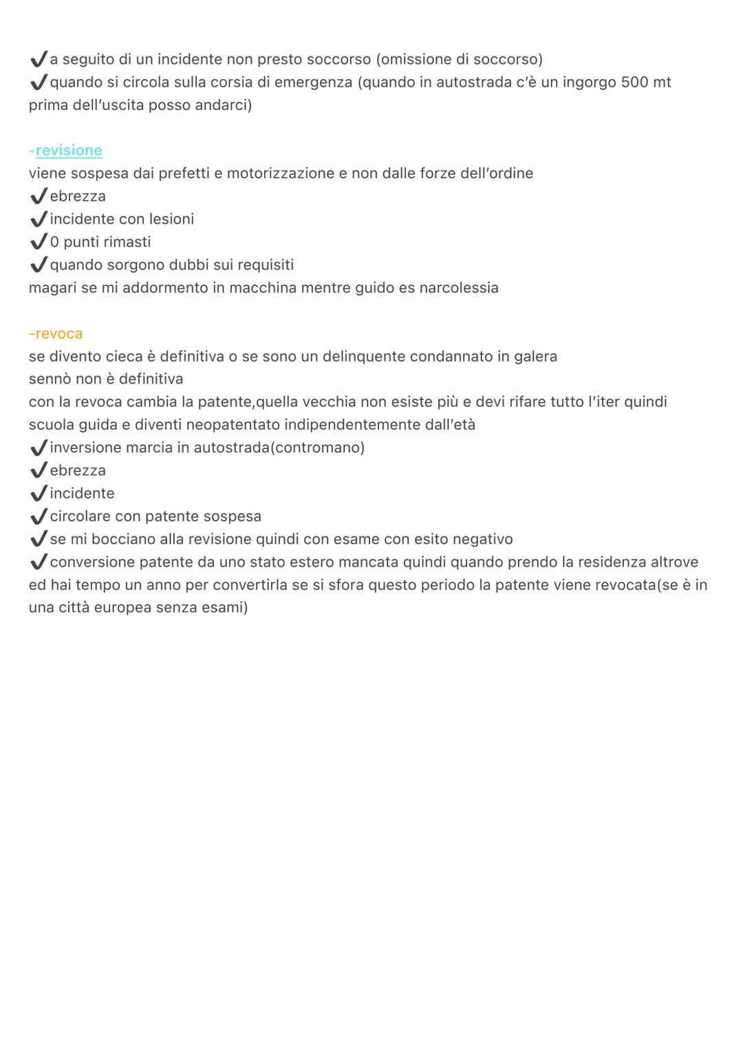 sanzioni della patente!
una sanzione amministrativa è una multa e per
accessoria si intende la rimozione dei punti dalla patente (20 punti t