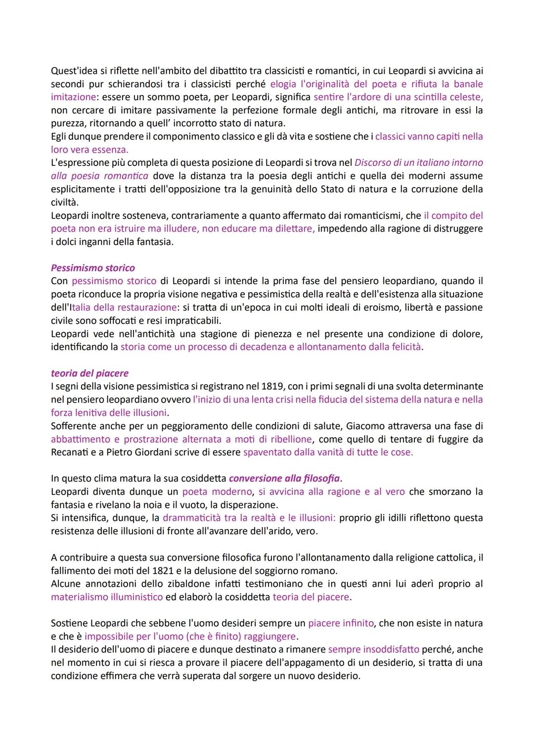GIACOMO LEOPARDI
La vita di Giacomo Leopardi è apparentemente spoglia di eventi: i dati più importanti della sua
biografia sono l'isolamento