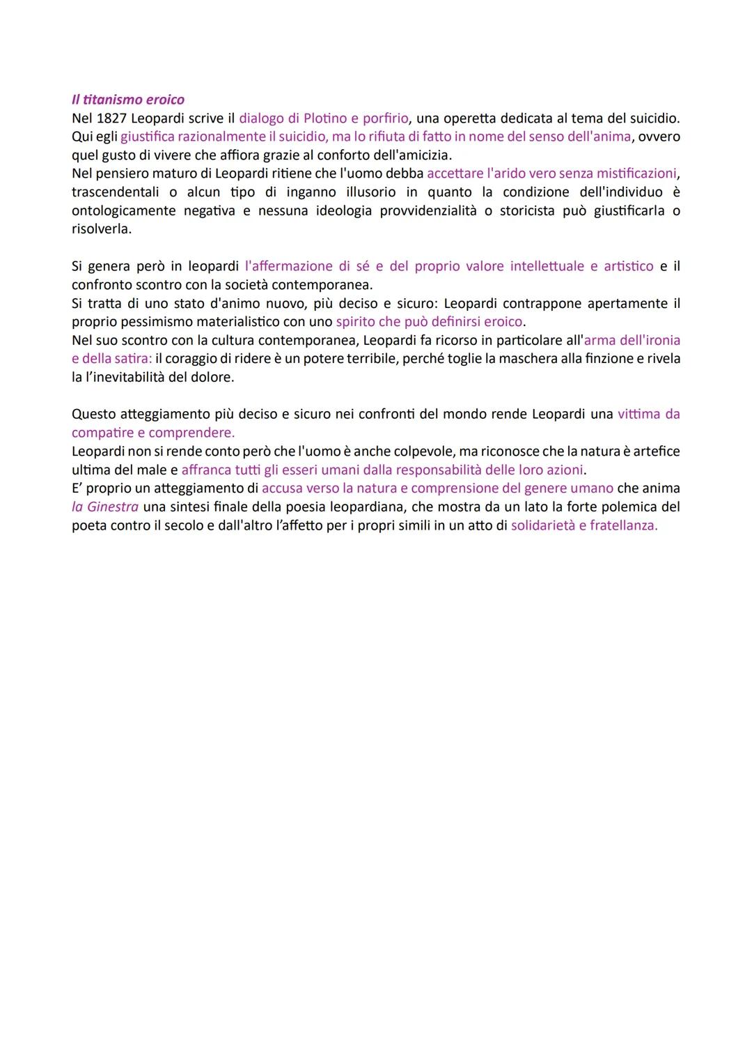 GIACOMO LEOPARDI
La vita di Giacomo Leopardi è apparentemente spoglia di eventi: i dati più importanti della sua
biografia sono l'isolamento
