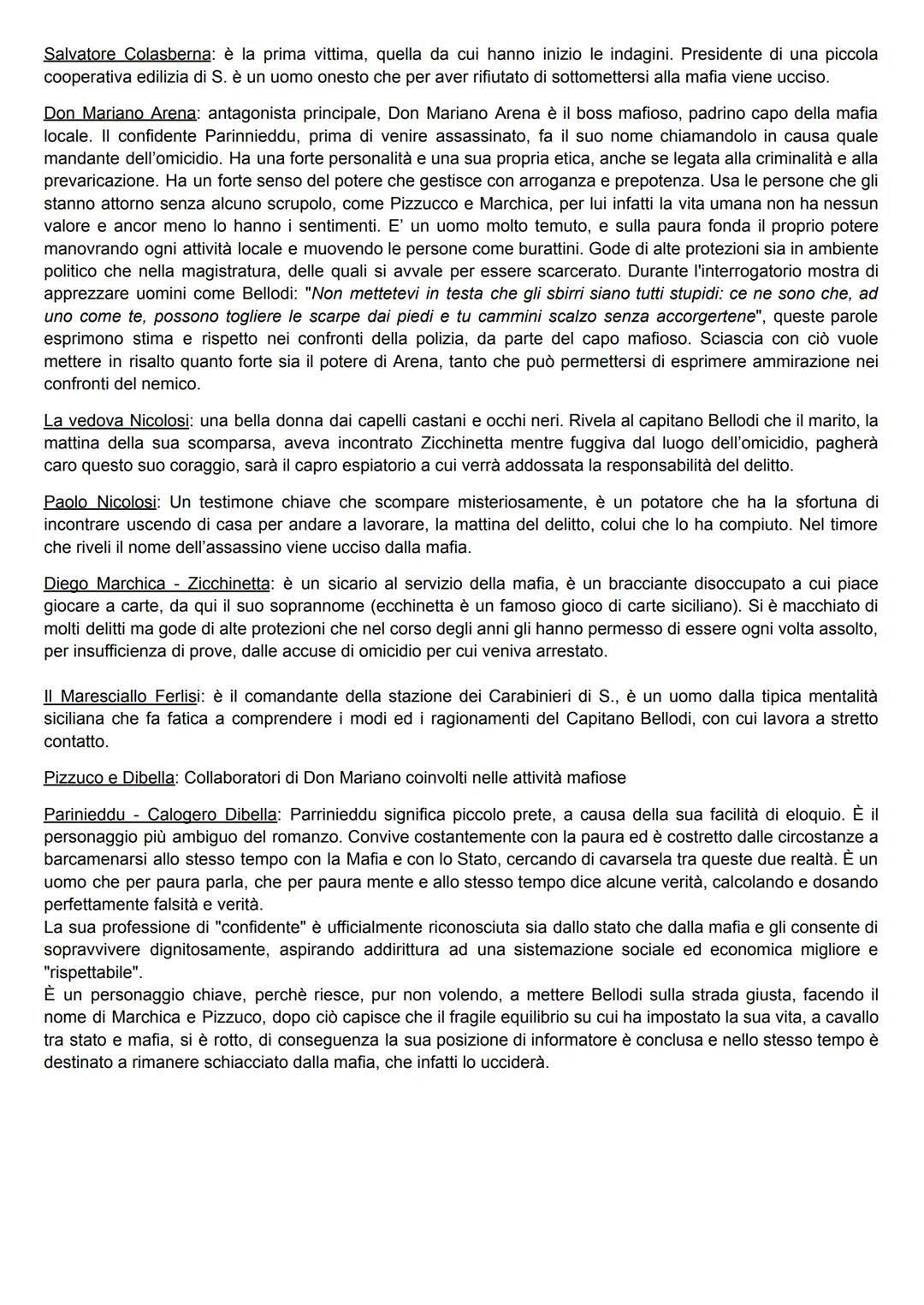 TITOLO il giorno della civetta (il riferimento รจ al fatto che la mafia una volta agiva in segreto, era un animale
notturno come la civetta,