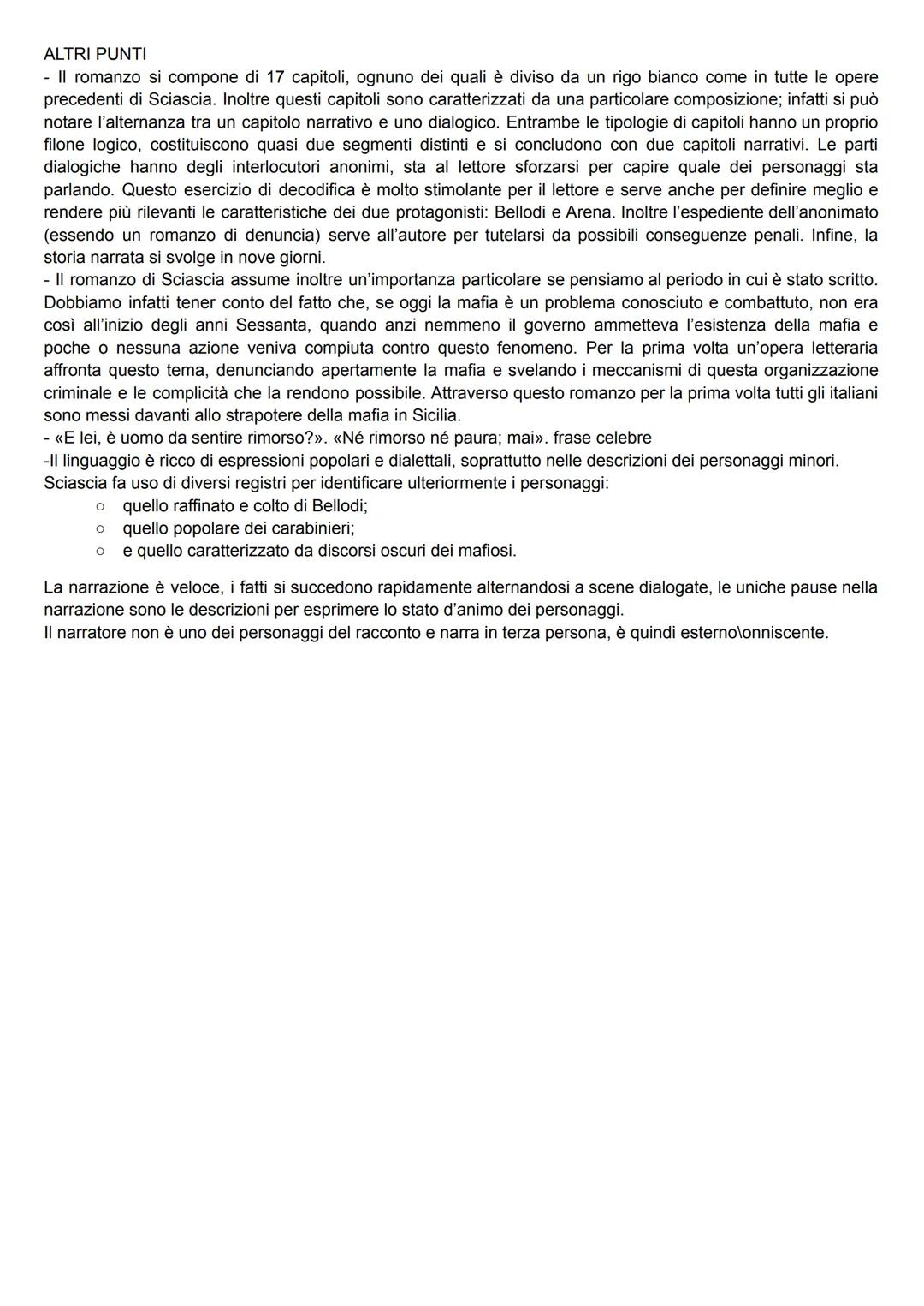 TITOLO il giorno della civetta (il riferimento รจ al fatto che la mafia una volta agiva in segreto, era un animale
notturno come la civetta,