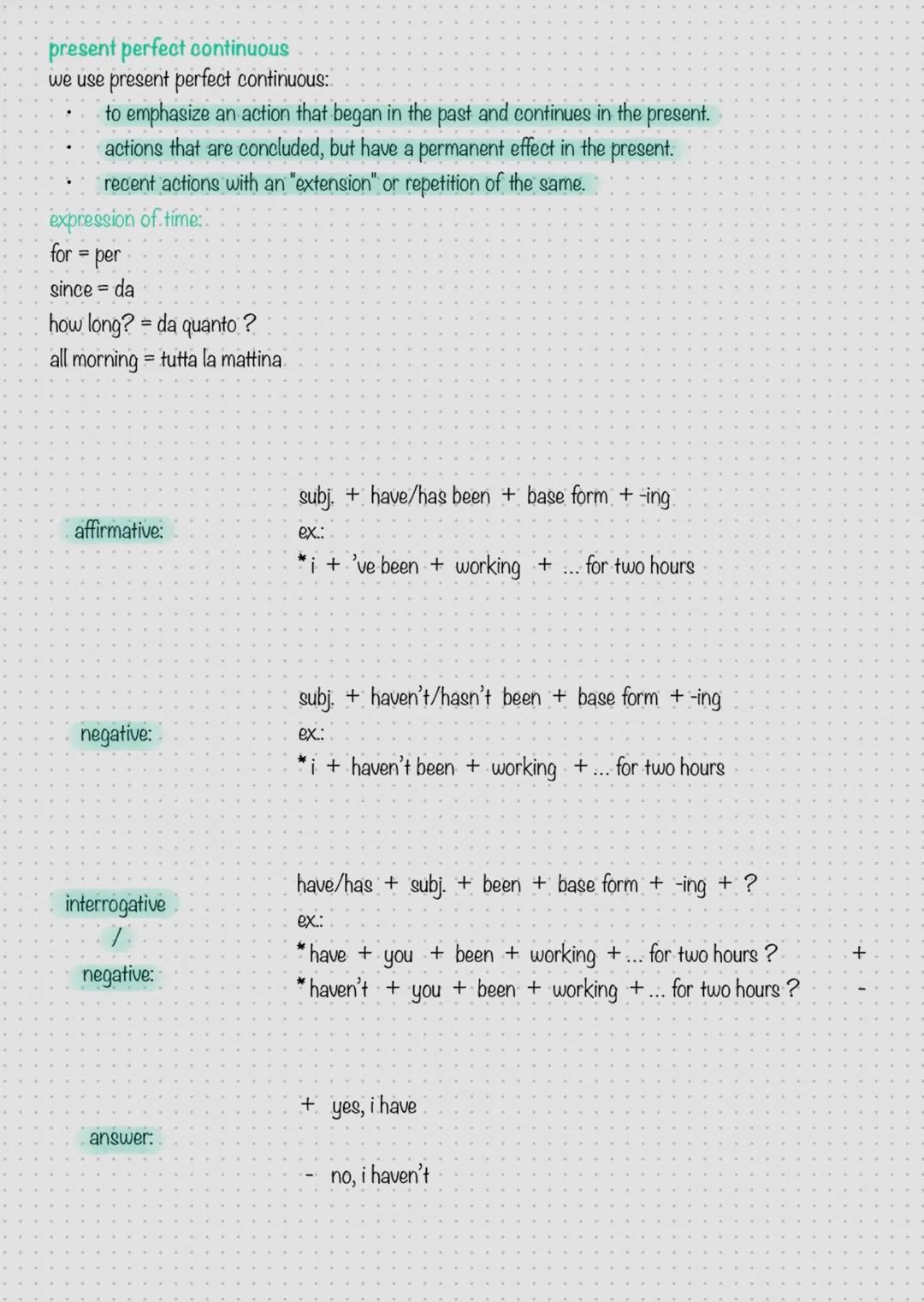 past tenses
past simple
(passato remoto/imperfetto)
we use par simple for past actions concluded in a specific past time and for past habits