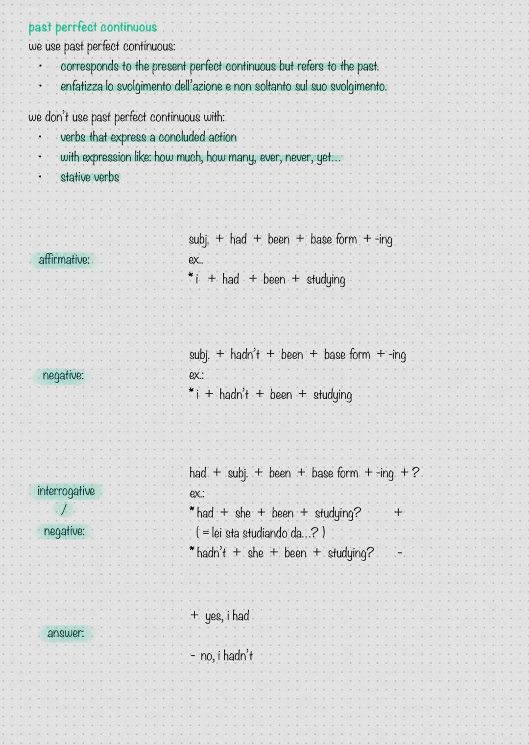 past tenses
past simple
(passato remoto/imperfetto)
we use par simple for past actions concluded in a specific past time and for past habits