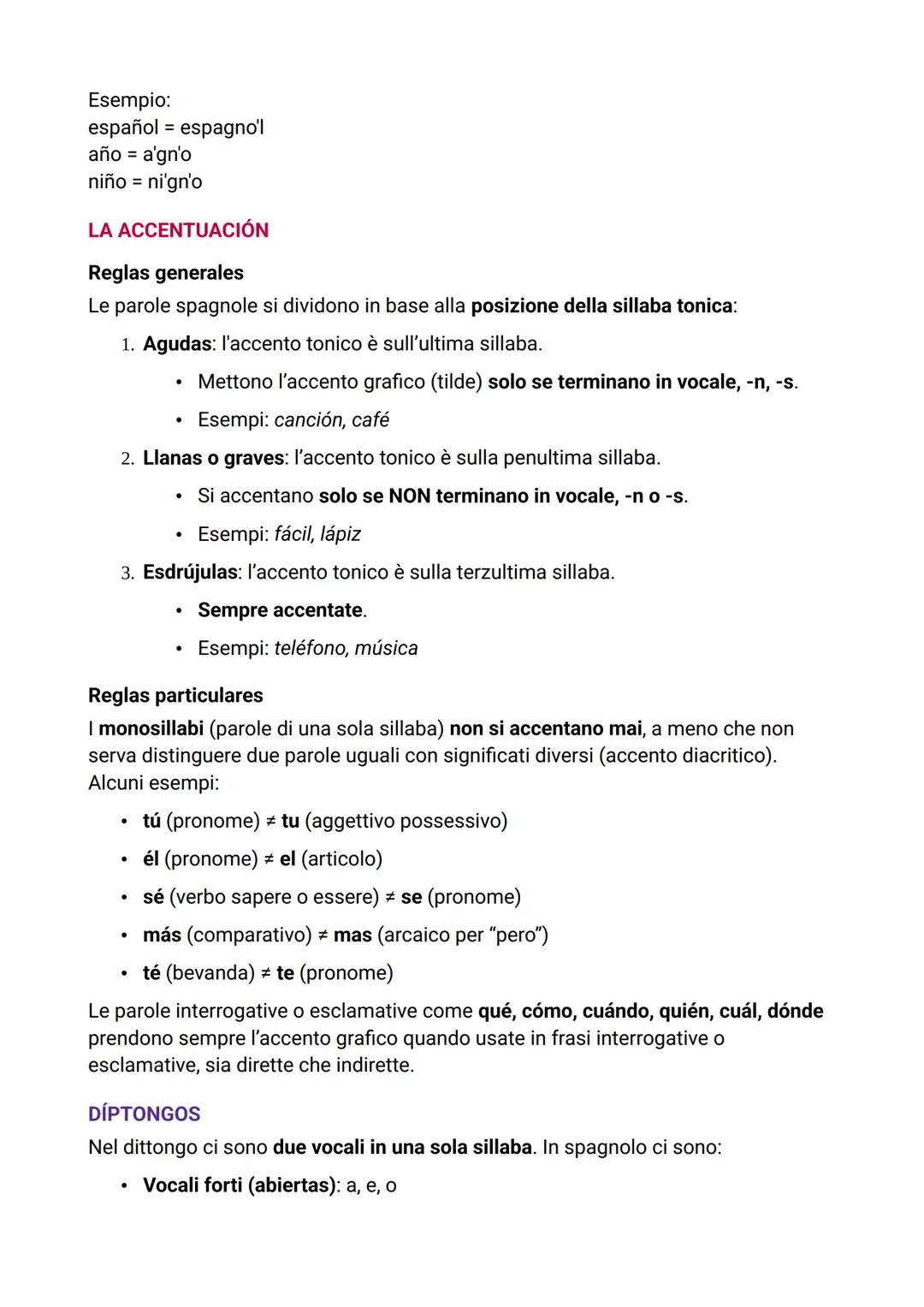 GRAMMATICA SPAGNOLA
UNITA' 1
1. Formazione del plurale (Formación del plural)
REGOLA BASE:
Per formare il plurale in spagnolo si aggiunge:
-