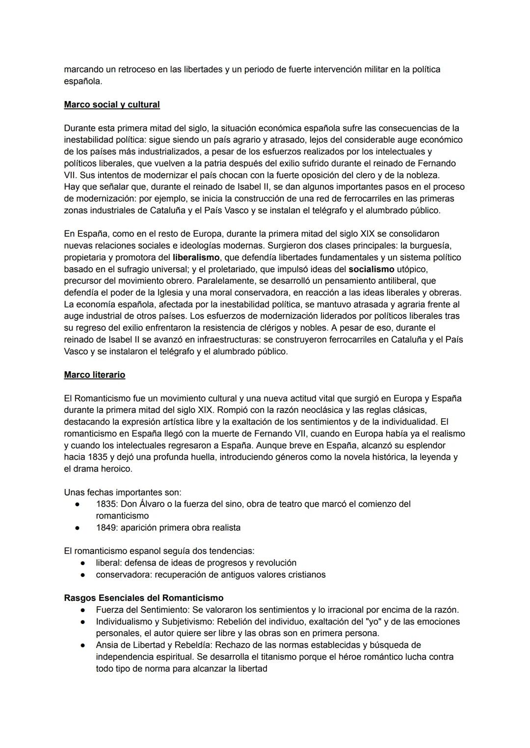 PROGRAMMA SPAGNOLO
EL ROMANTICISMO
Marco historico
El romanticismo se desarrolla en el siglo 19, que se ve marcado por muchos cambios y revo