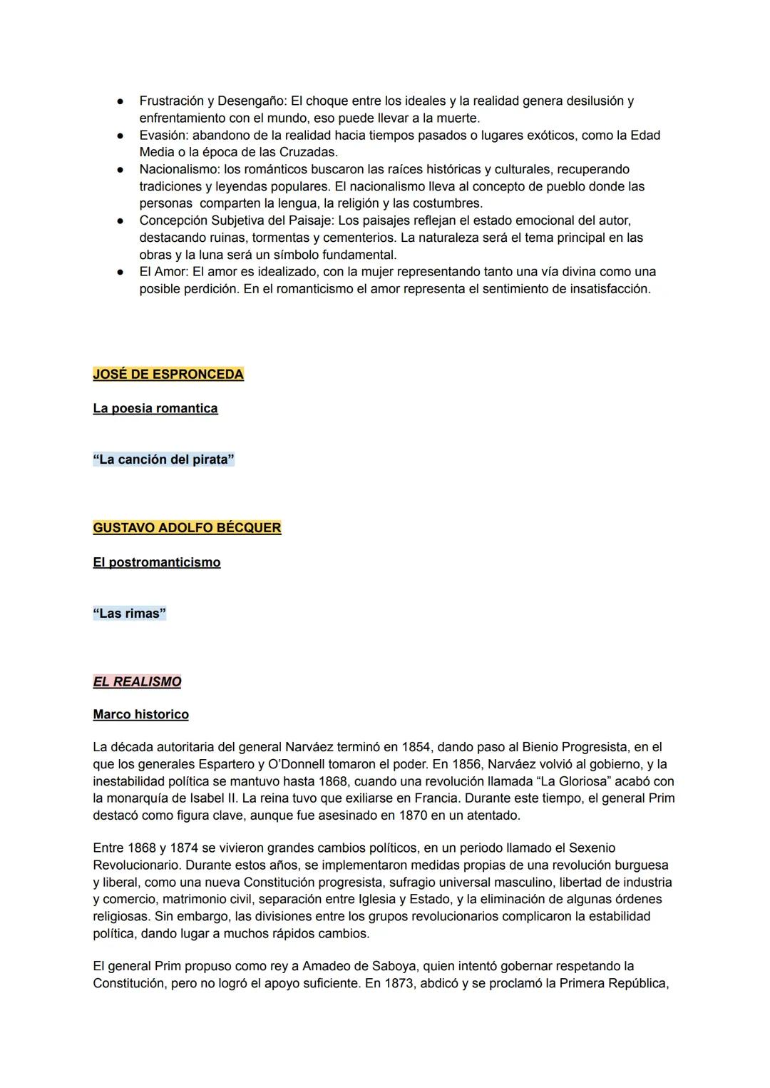 PROGRAMMA SPAGNOLO
EL ROMANTICISMO
Marco historico
El romanticismo se desarrolla en el siglo 19, que se ve marcado por muchos cambios y revo