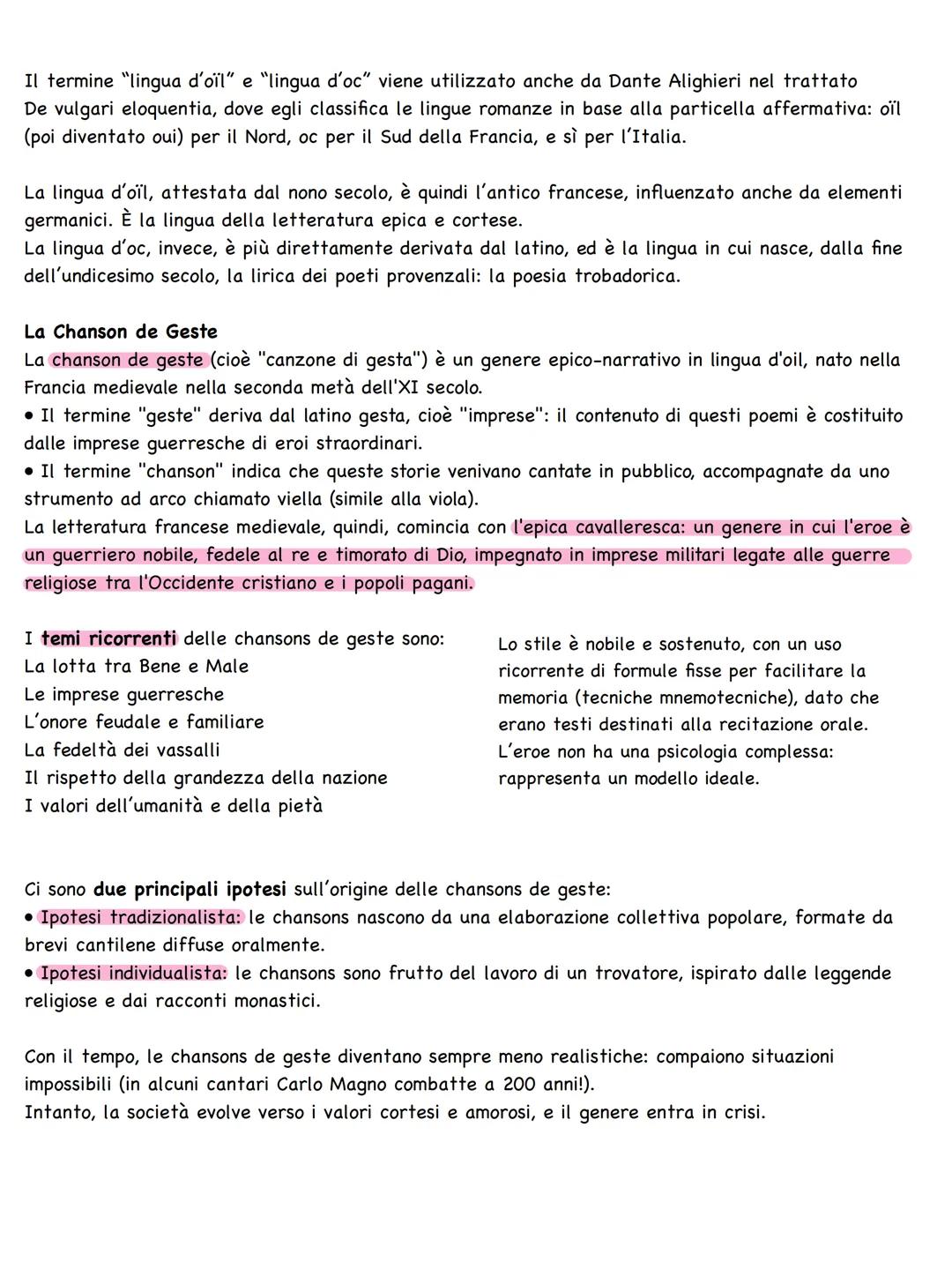 la letteratura
Contesto storico: Medioevo
Il Medioevo si divide in due grandi fasi:
Alto Medioevo: dalla caduta dell'Impero Romano (476 d.C.