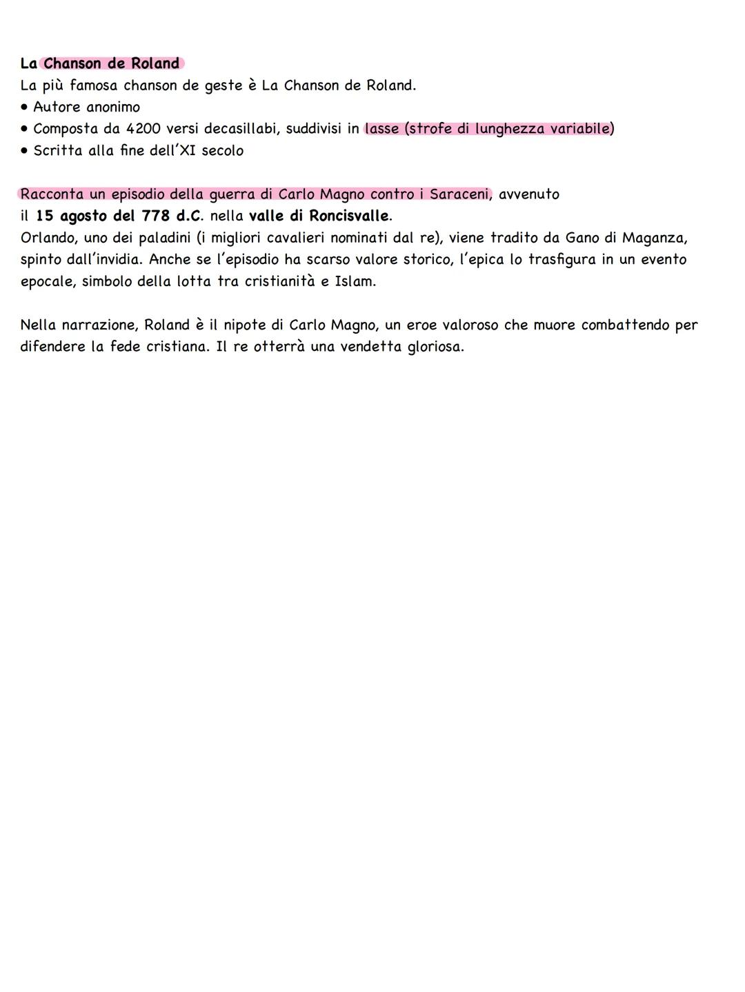 la letteratura
Contesto storico: Medioevo
Il Medioevo si divide in due grandi fasi:
Alto Medioevo: dalla caduta dell'Impero Romano (476 d.C.