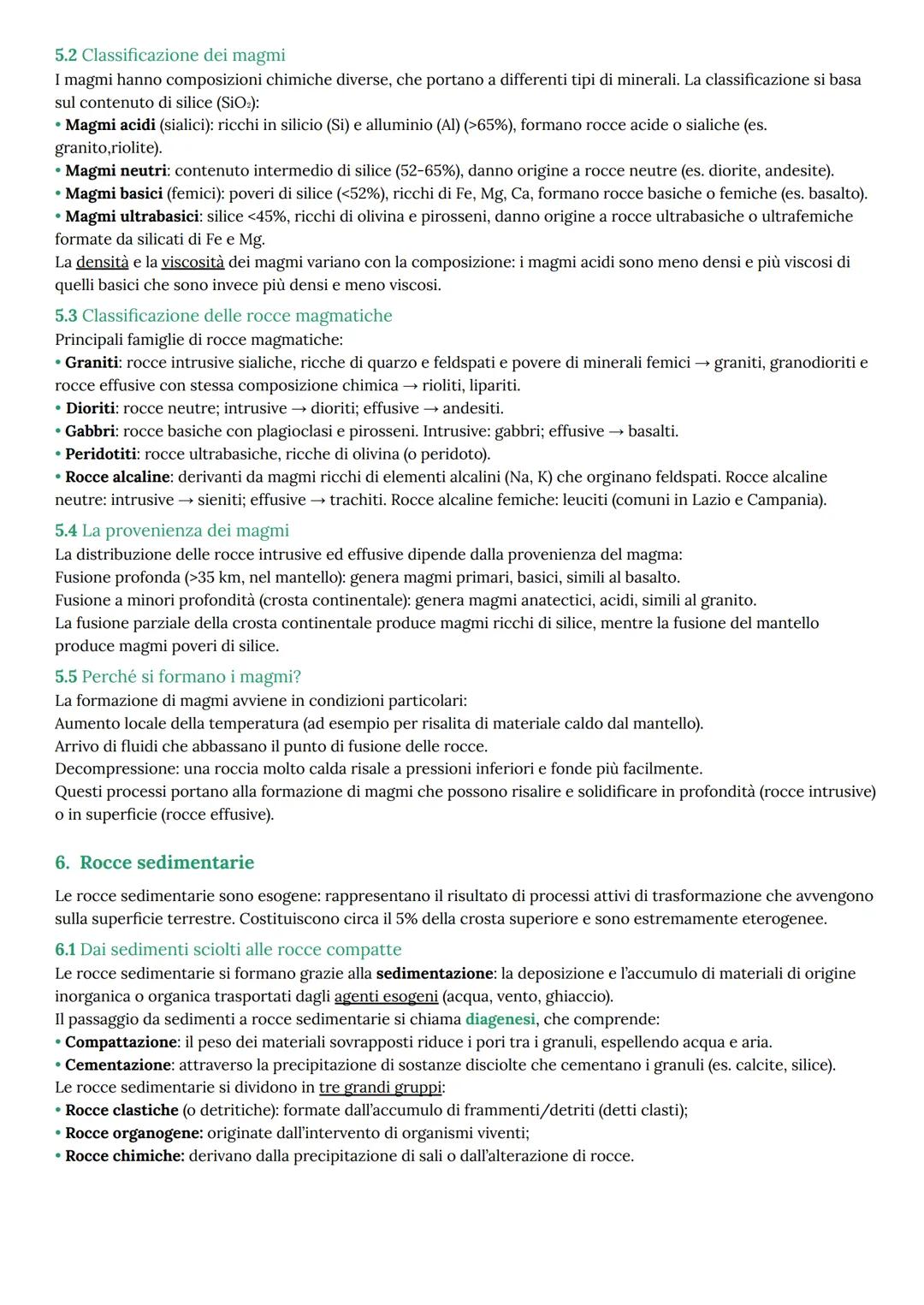 # โข MINERALI E ROCCE โข
1. I costituenti della crosta terrestre e i minerali
Le prime rocce si sono formate quando la parte esterna del pian