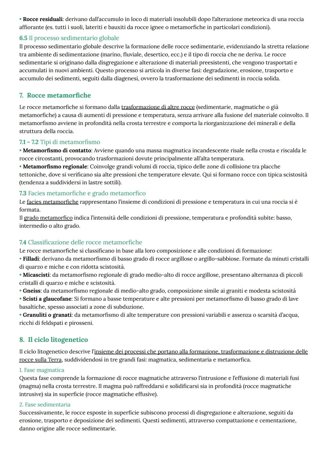 # โข MINERALI E ROCCE โข
1. I costituenti della crosta terrestre e i minerali
Le prime rocce si sono formate quando la parte esterna del pian