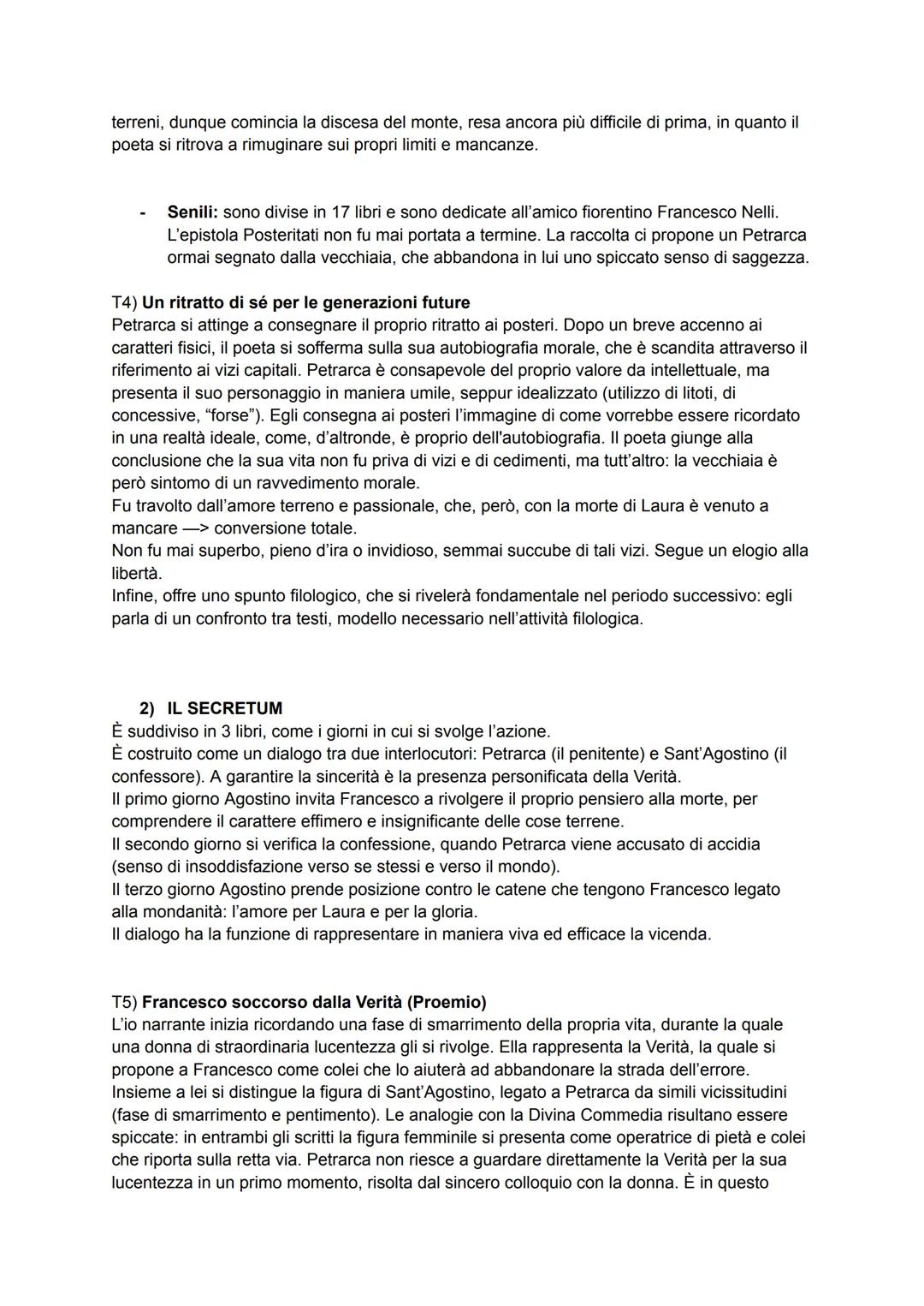 FRANCESCO PETRARCA
1304-1374
L'attrazione verso i piaceri terreni e la necessità di rivolgersi all'eterno, unita all'esigenza
profonda di r