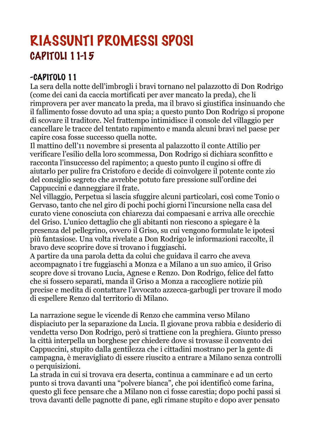 # RIASSUNTI PROMESSI SPOSI
CAPITOLI 11-15
-CAPITOLO 11
La sera della notte dell'imbrogli i bravi tornano nel palazzotto di Don Rodrigo
(com
