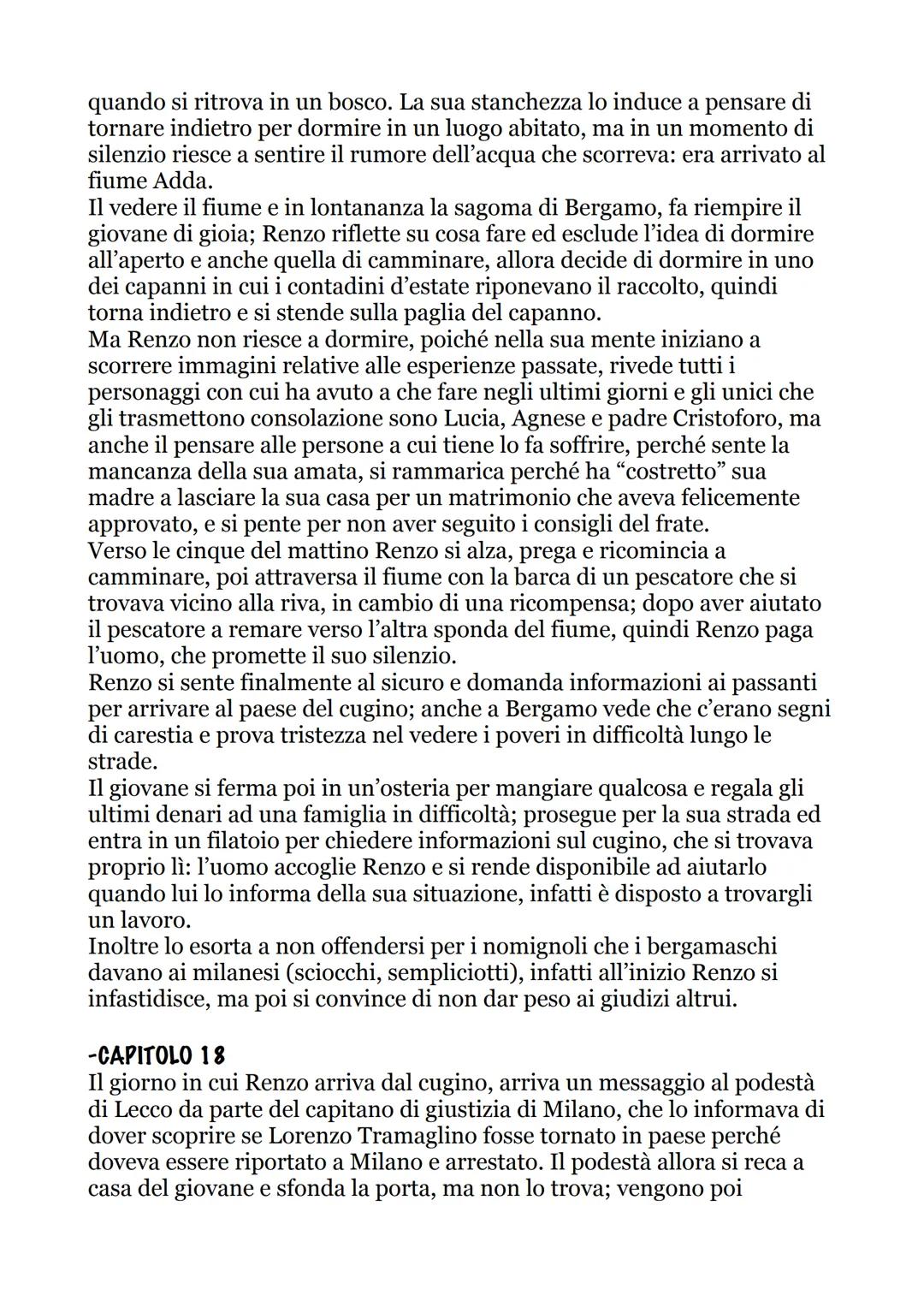 # RIASSUNTI PROMESSI SPOSI
CAPITOLI 16-20
-CAPITOLO 16
Aiutato dalla folla, Renzo si allontana dalla situazione e decide di non
andare né a