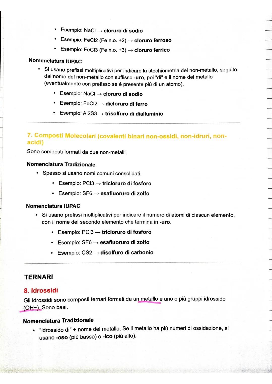 # OSSIGENO
# BINARI
1. Ossidi (Ossidi basici)
Gli ossidi sono composti binari dell'ossigeno con un altro elemento.
Nomenclatura Tradizio