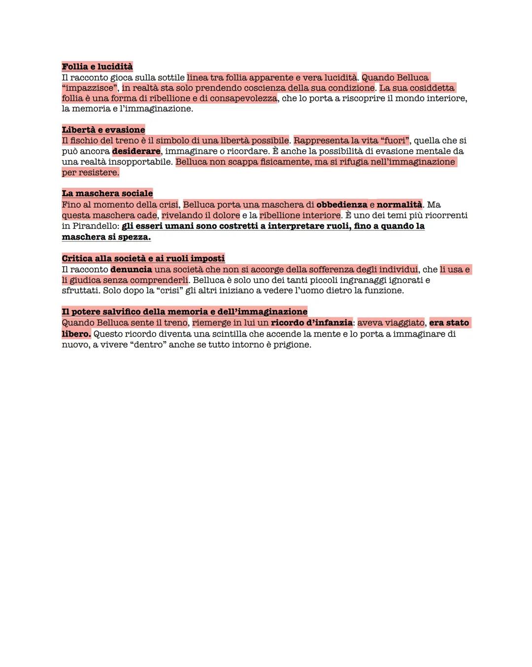 VICENDA:
"Il treno ha fischiato" รจ un racconto breve ma densissimo, in cui Pirandello affronta il tema
dell'alienazione, della follia e del