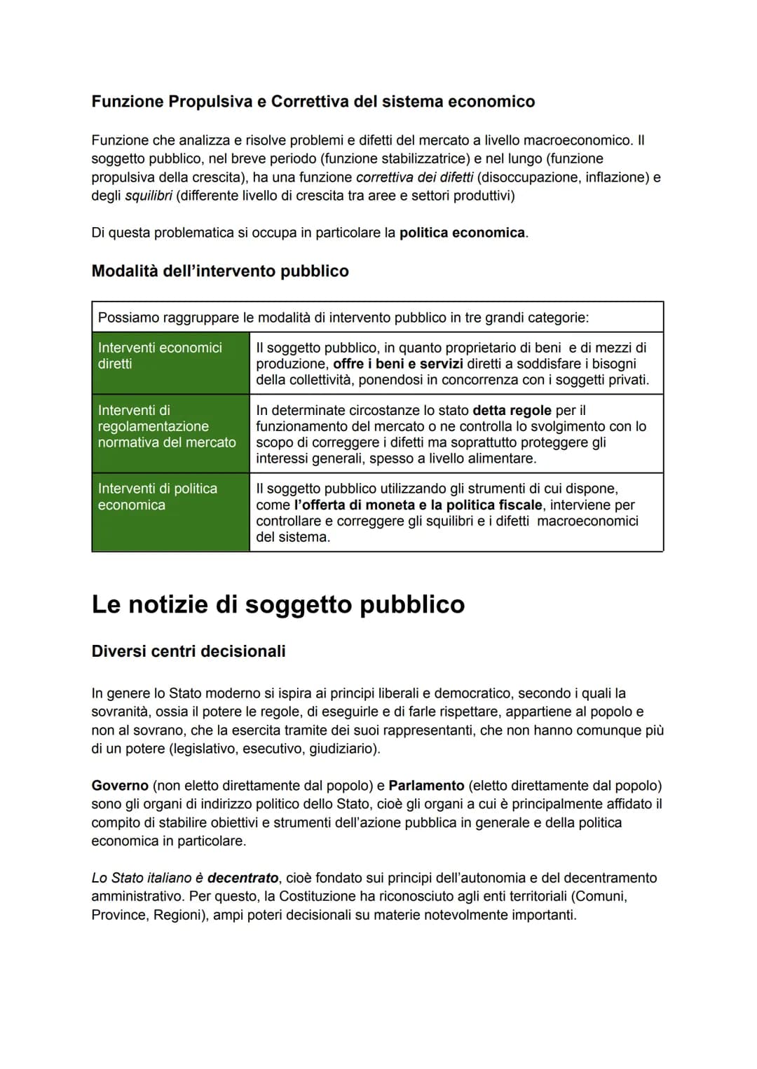 Tema 1 - La finanza pubblica ed il mercato # Il ruolo dello Stato e la finanza pubblica
## Il soggetto pubblico nel sistema economico class