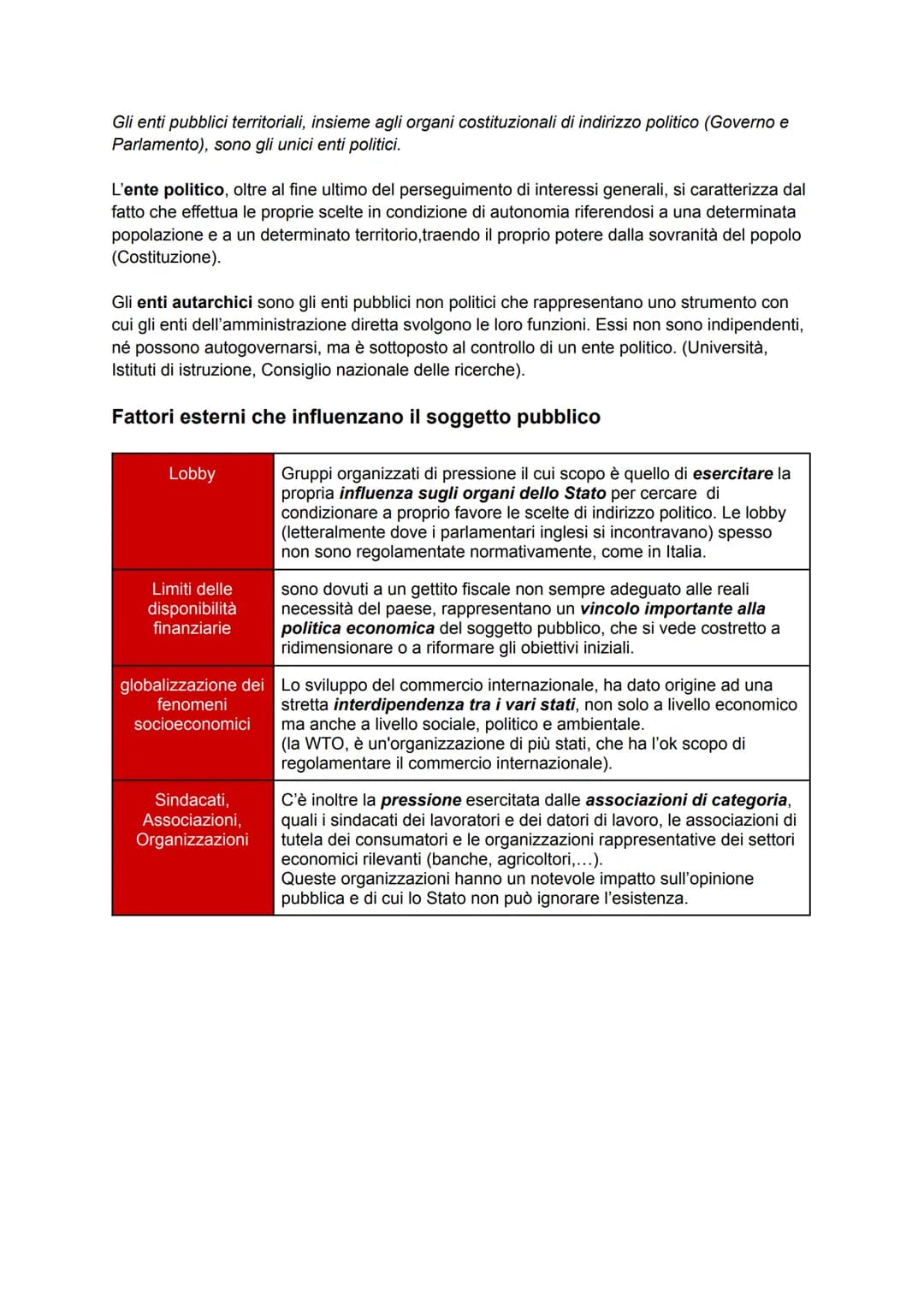 Tema 1 - La finanza pubblica ed il mercato # Il ruolo dello Stato e la finanza pubblica
## Il soggetto pubblico nel sistema economico class