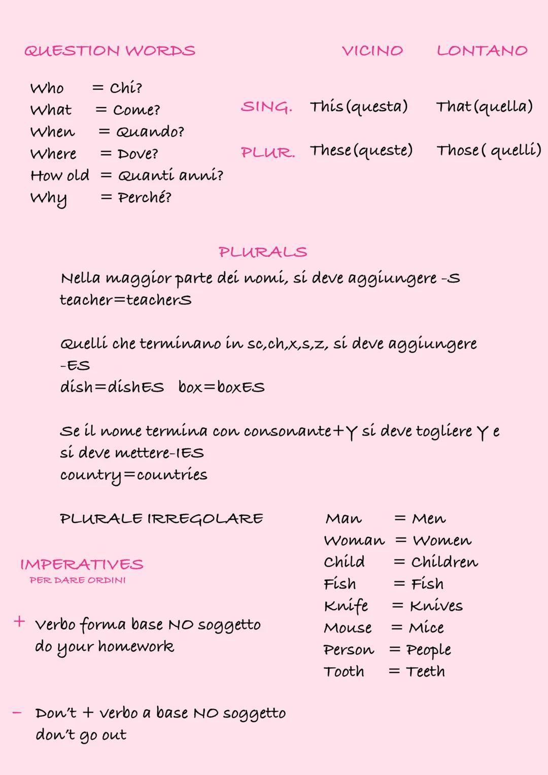 # RIPASSO
PRONOMI PERSONALI
SOGGETTO
1
You
He/She/It
We
You
They
AGGETTIVI POSSESSIVI
My
Your
His/Her/Its
Our
Your
Their
BE-PRESENT SIM