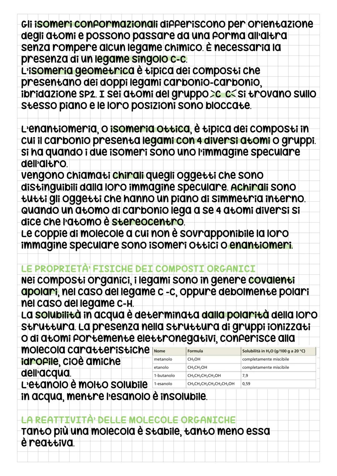 # La chimica del carbonio
I COMPOSTI ORGANICI
I composti organici sono tutti i composti del carbonio, e la
chimica organica è la branca del
