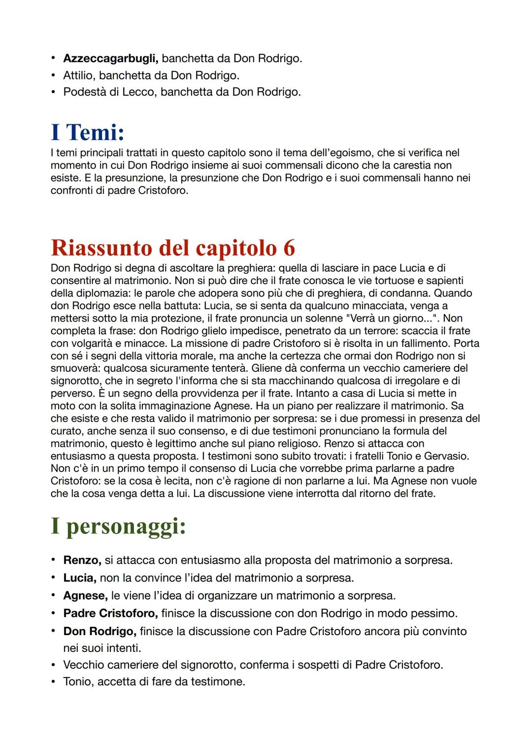 # Riassunto del capitolo 1
Il racconto inizia con un'ampia, minuta, realistica, visione del paesaggio in cui si colloca il
paese della Lomb