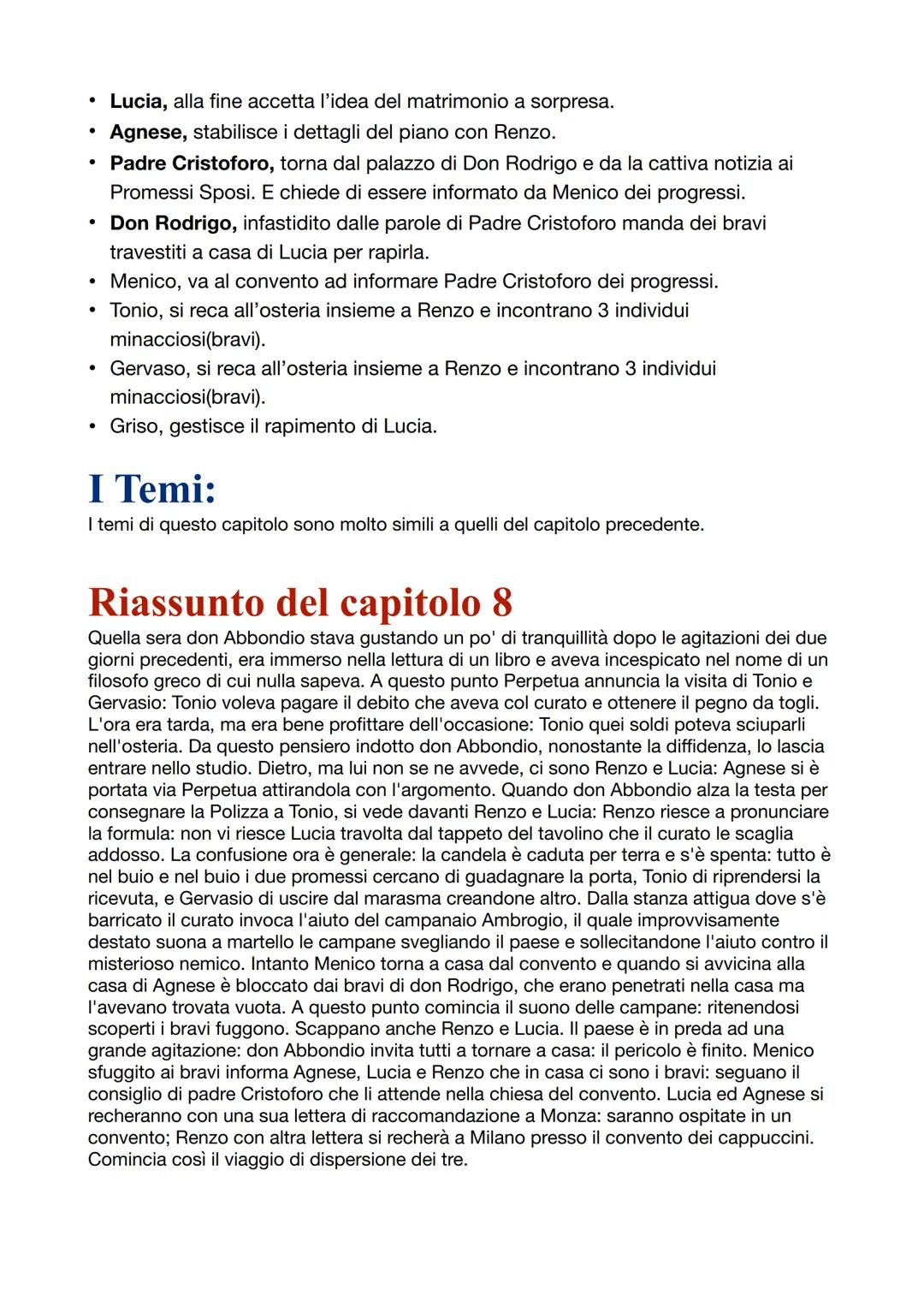 # Riassunto del capitolo 1
Il racconto inizia con un'ampia, minuta, realistica, visione del paesaggio in cui si colloca il
paese della Lomb