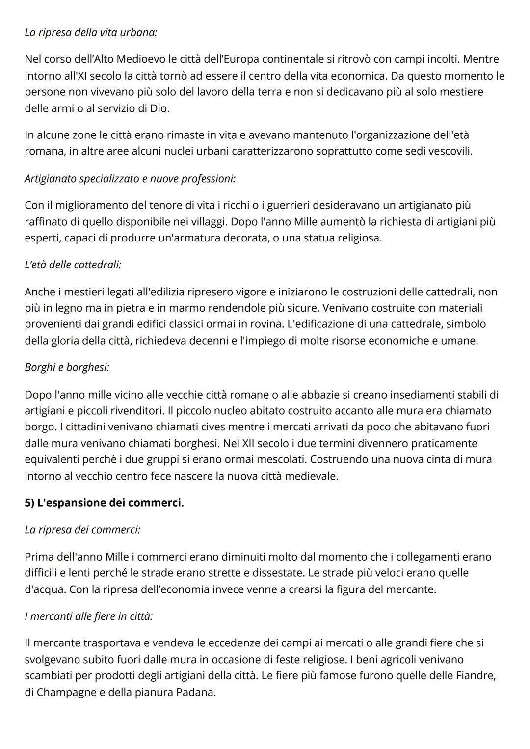 # La rinascita dell'XI secolo.
1) II clima migliora e la popolazione cresce.
Una nuova fase di ripresa:
Intorno all'anno Mille, dopo seco