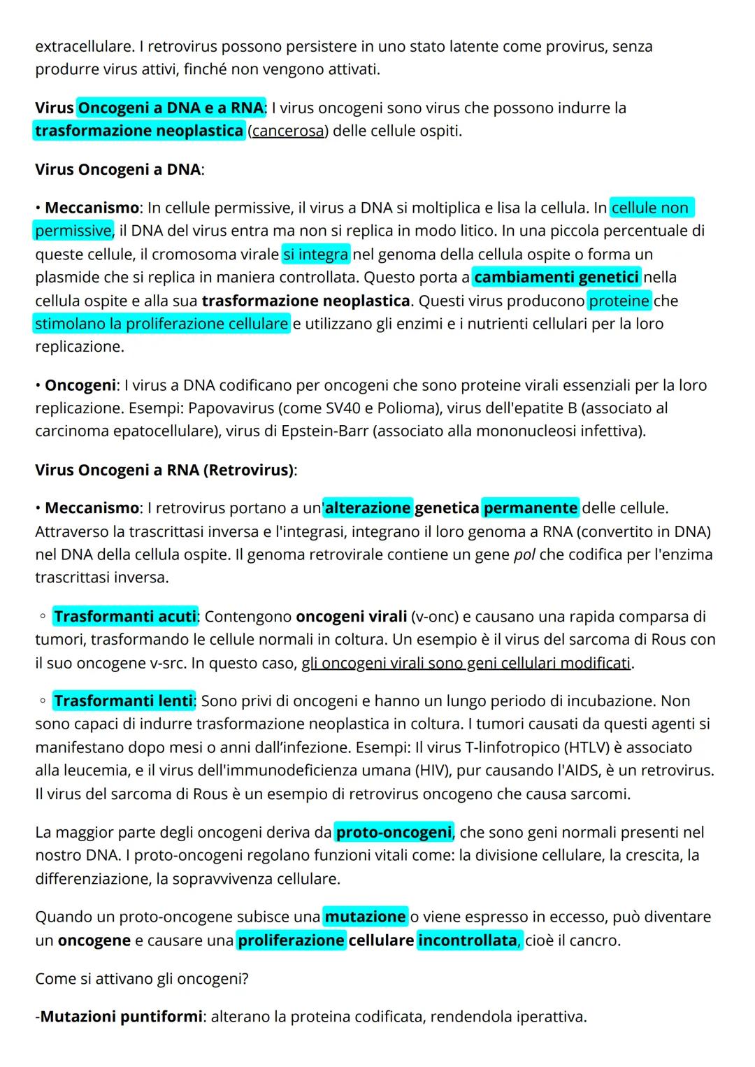 # I virus: sono entità infettive che contengono acido nucleico (DNA o RNA, ma mai entrambi), il
quale costituisce il loro genoma. Si replica
