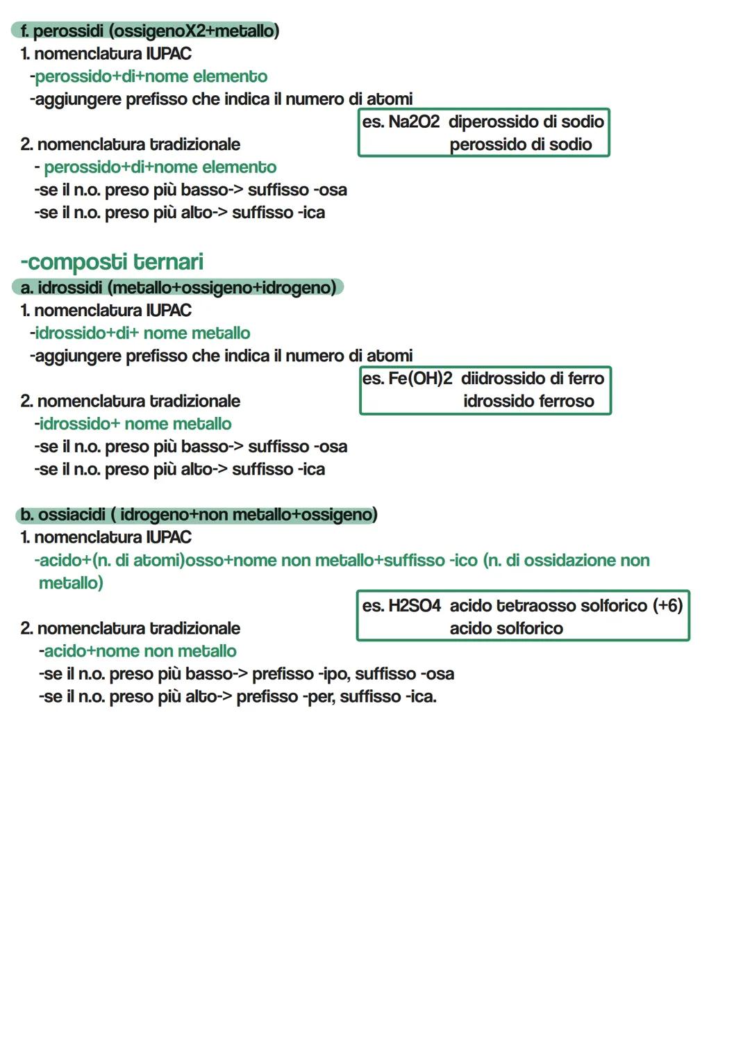 # Nomenclatura
-numero di ossidazione=carica che ogni atomo assumerebbe se gli elettroni di legame
fossero rassegnati all'atomo più elettron