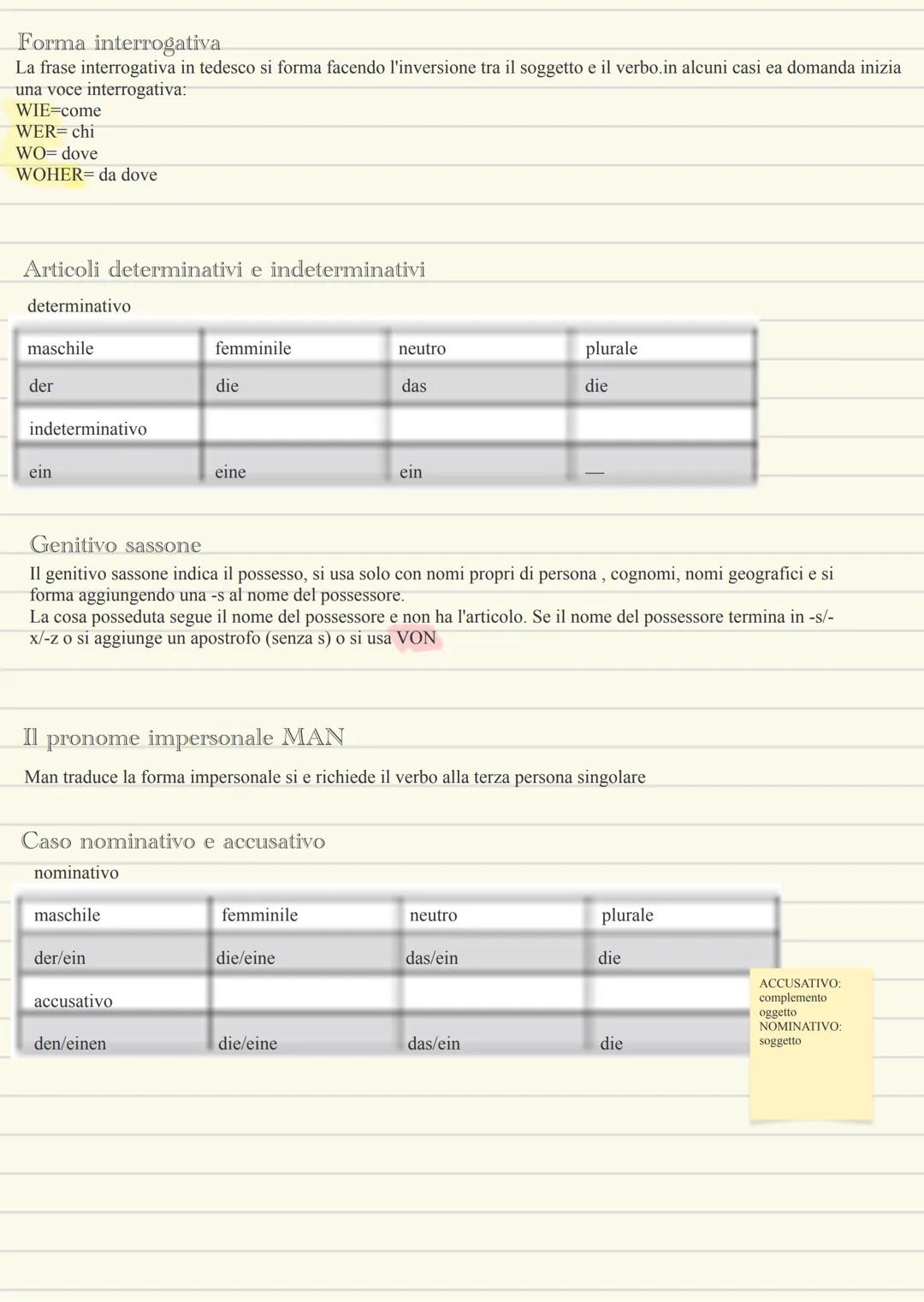 # TEDESCO
ripasso di grammatica
Verbo SEIN
Ich bin
Du bist
Er/sie/es ist
Wir sind
Ihr seid
Sie/sie sind
Verbo HABEN
Ich habe
Du h
