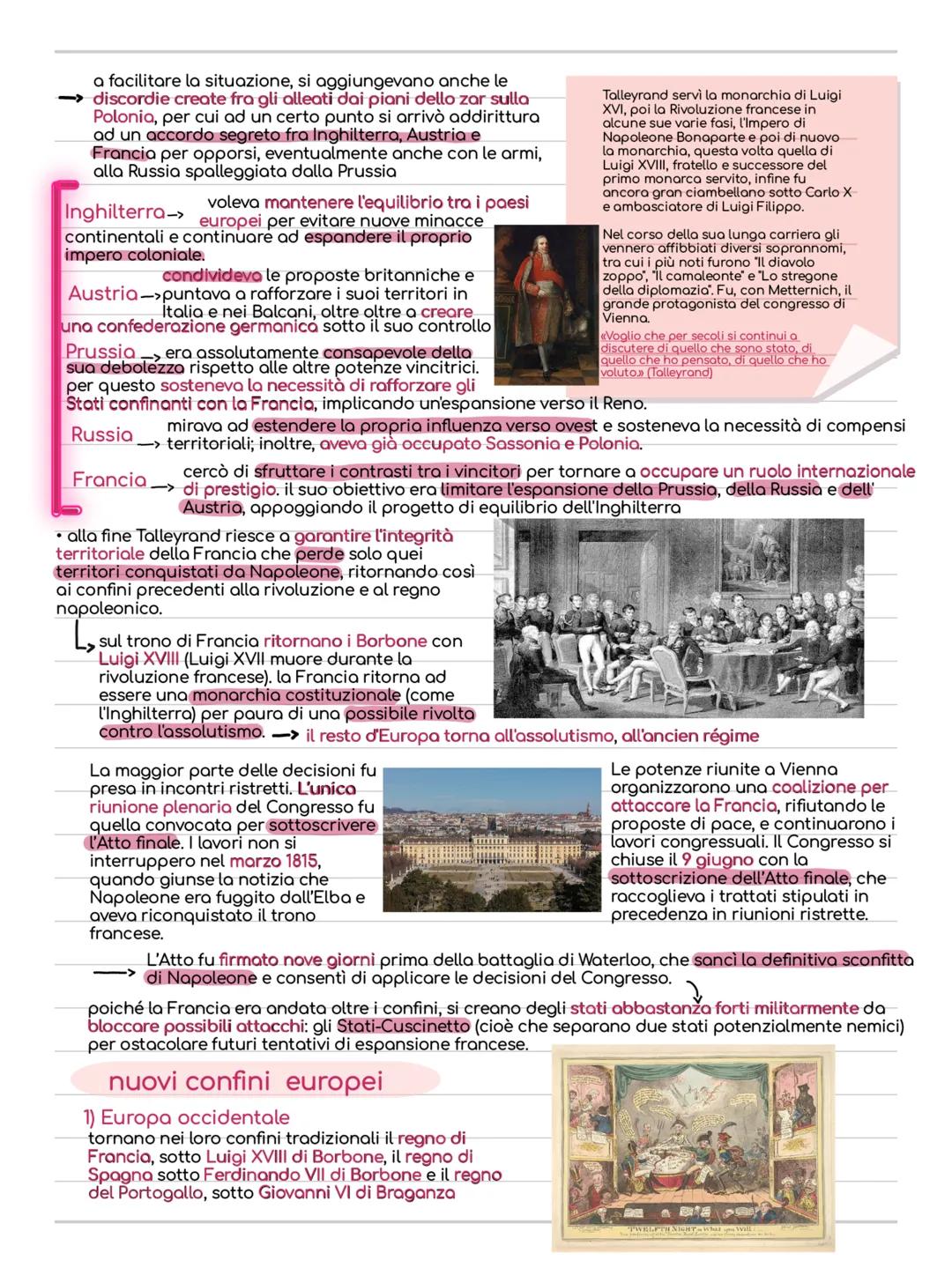 # La Restaurazione
l'impero napoleonico raggiunse la sua massima estensione nel 1812
quando l'intera Europa continentale dipendeva direttam