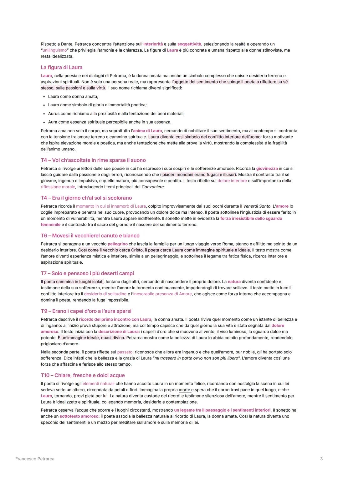 # Italiano
Francesco Petrarca
La vita
Francesco Petrarca nacque ad Arezzo il 20 luglio 1304, da una famiglia fiorentina di origine borghe