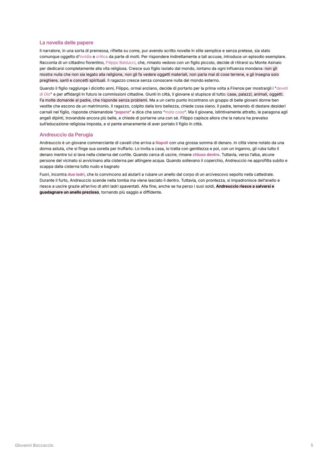 # Italiano
Giovanni Boccaccio
La vita
Giovanni Boccaccio nacque nel 1313, a Certaldo o Firenze, figlio illegittimo di un mercante. Trasfe