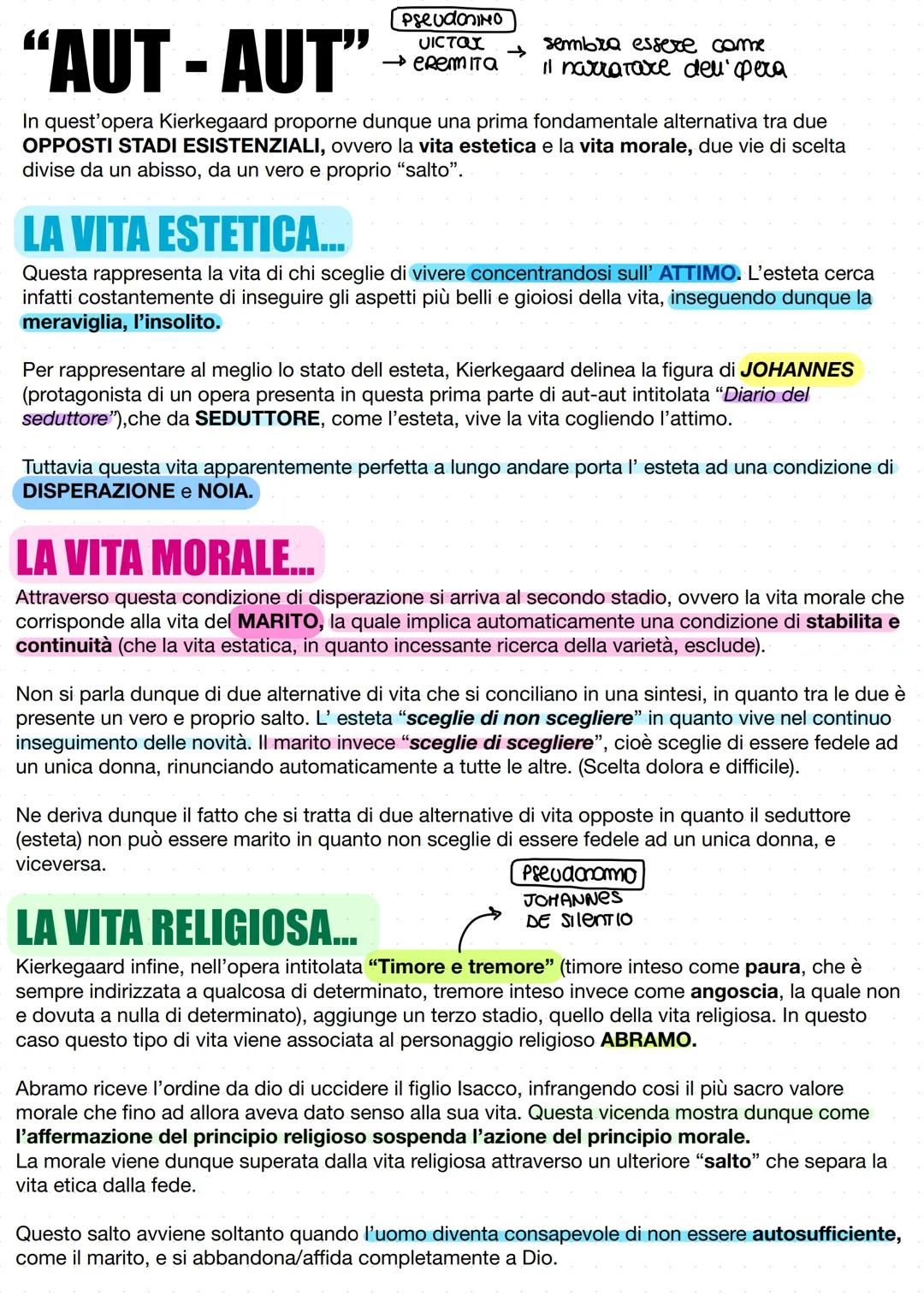 KIERKEGAARD # VITA...
Kierkegaard nasce a Copenhagen nel 1813 da una famiglia benestante, con un padre
profondamente religioso che influenz