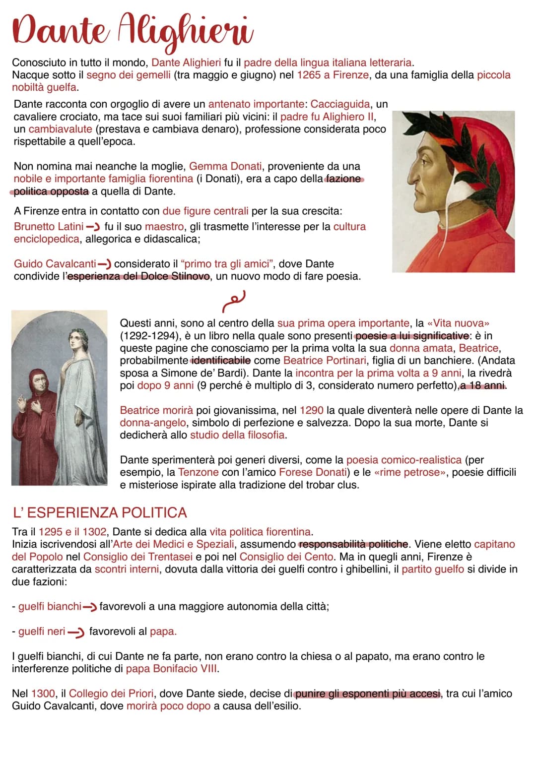 # Dante Alighieri
Conosciuto in tutto il mondo, Dante Alighieri fu il padre della lingua italiana letteraria.
Nacque sotto il segno dei ge