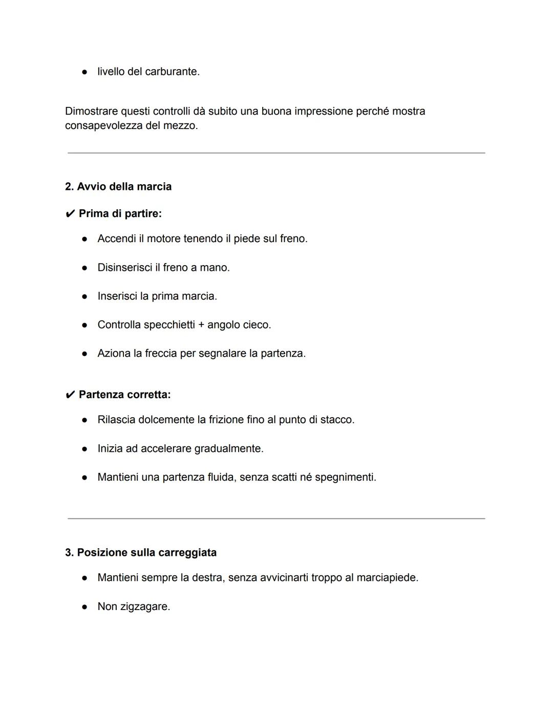 TESTO COMPLETO PER L'ESAME PRATICO DELLA PATENTE (B)
L'esame pratico della patente ha lo scopo di valutare la capacità del candidato di
gui