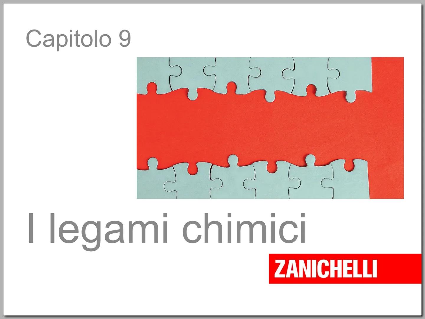 ZANICHELLI Giuseppe Valitutti
Marco Falasca
Patrizia Amadio
Lineamenti
di chimica
ZANICHELLI # Capitolo 9
I legami chimici
ZANICHELLI #