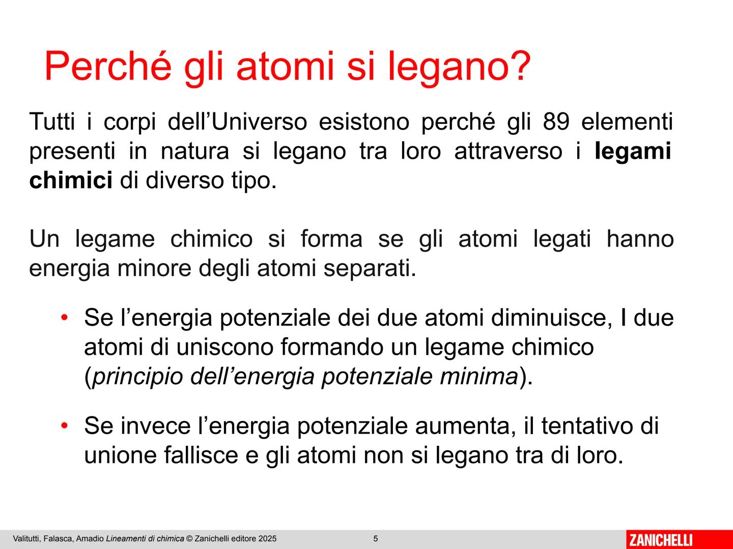 ZANICHELLI Giuseppe Valitutti
Marco Falasca
Patrizia Amadio
Lineamenti
di chimica
ZANICHELLI # Capitolo 9
I legami chimici
ZANICHELLI #